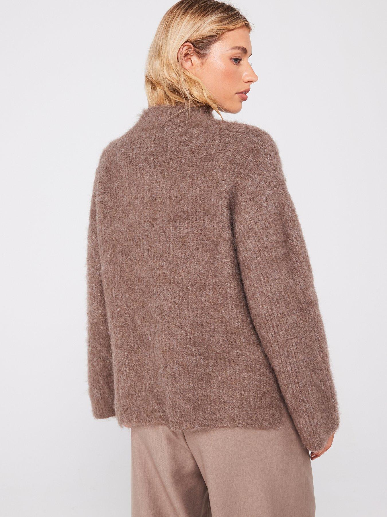Image 2 of 4 of PIECES High Neck Knitted Jumper - Beige