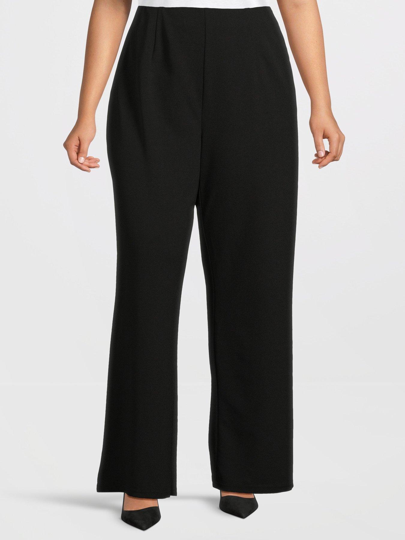  image of vero-moda-curve-high-waist-super-wide-leg-pant-black