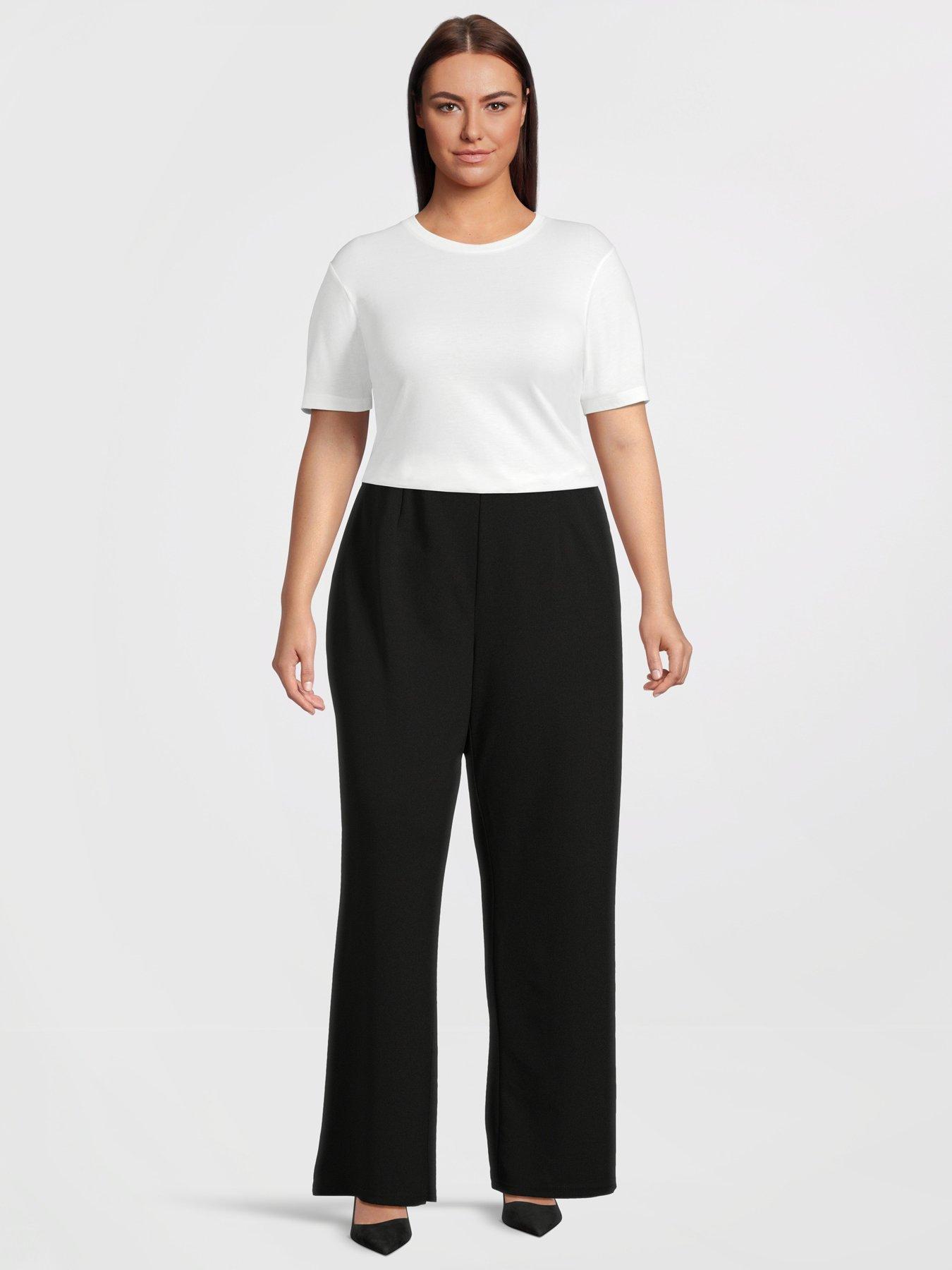  image of vero-moda-curve-high-waist-super-wide-leg-pant-black