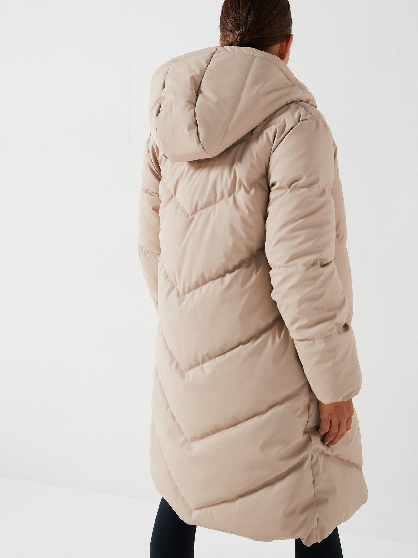 Image 2 of 6 of JDY Padded Longline Coat - Beige