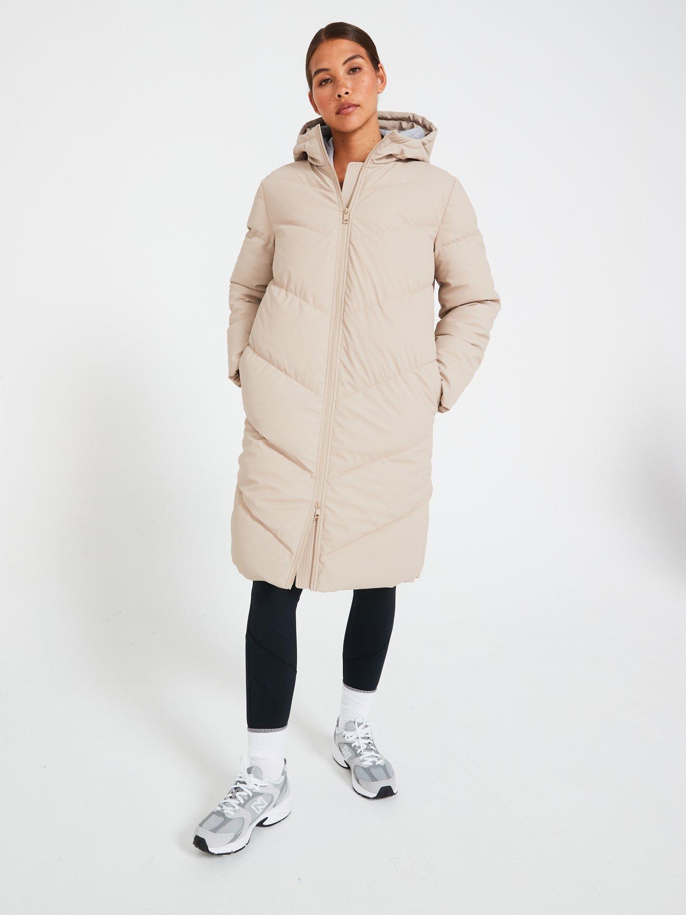 Image 3 of 6 of JDY Padded Longline Coat - Beige