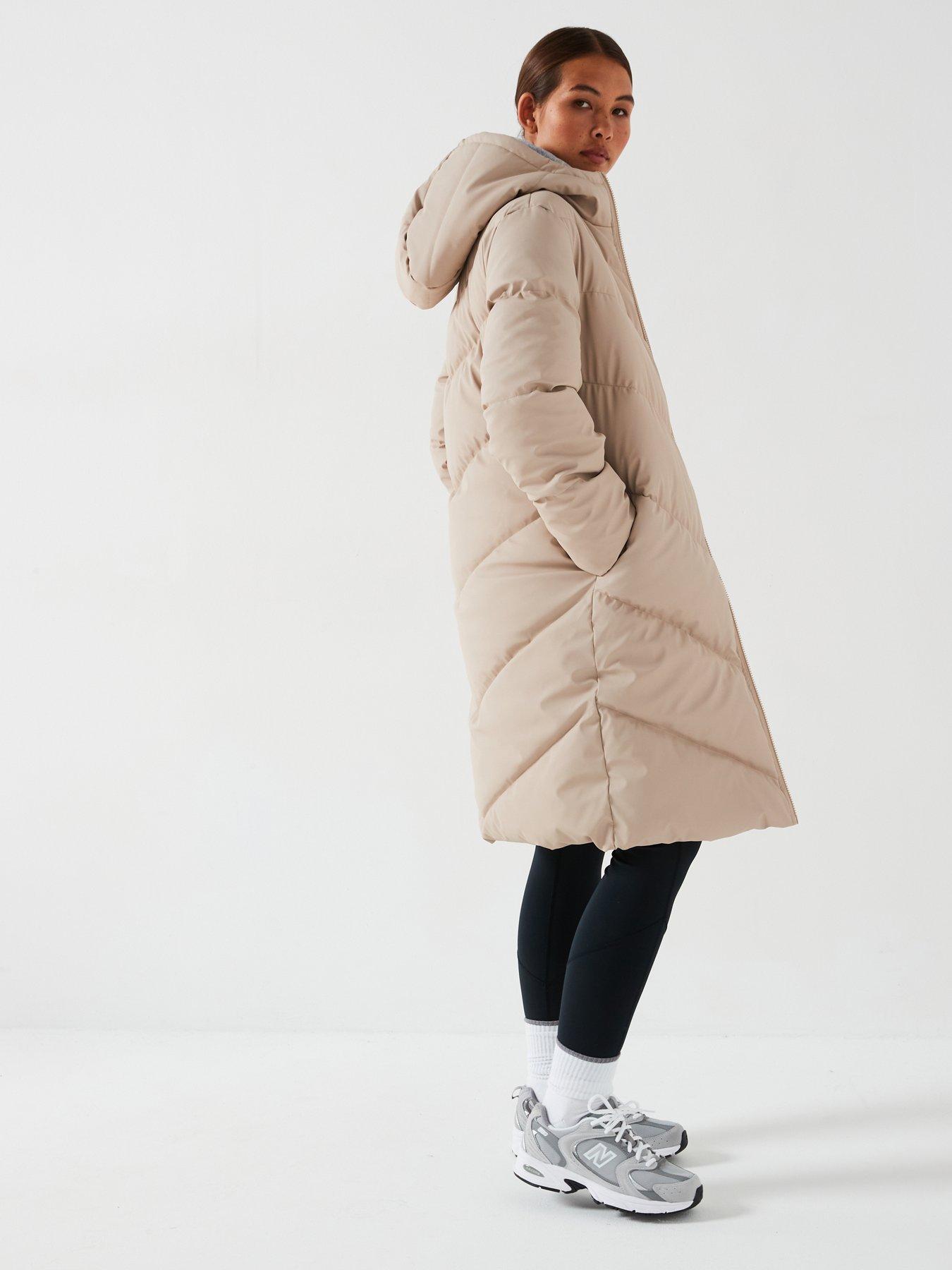Image 5 of 6 of JDY Padded Longline Coat - Beige