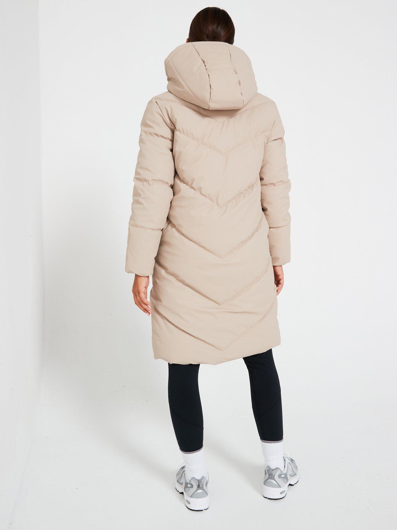 Image 6 of 6 of JDY Padded Longline Coat - Beige