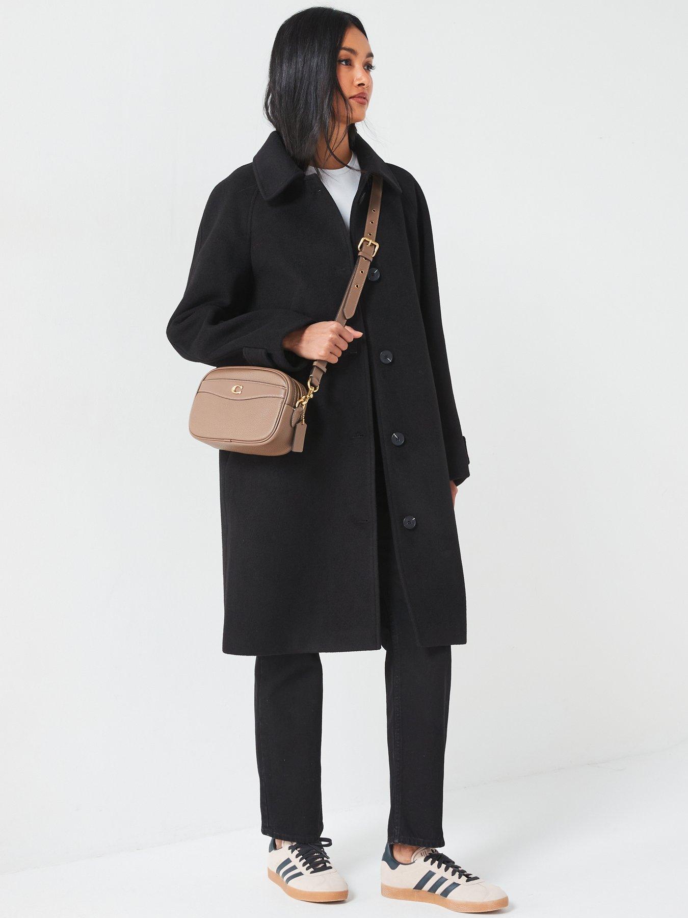  image of v-by-very-faux-wool-trench-coat-black
