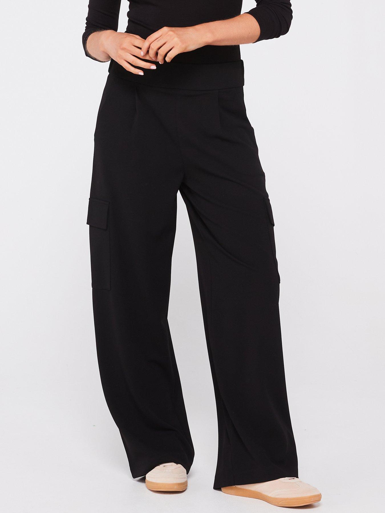 undefined Tailored Cargo Trousers - Black