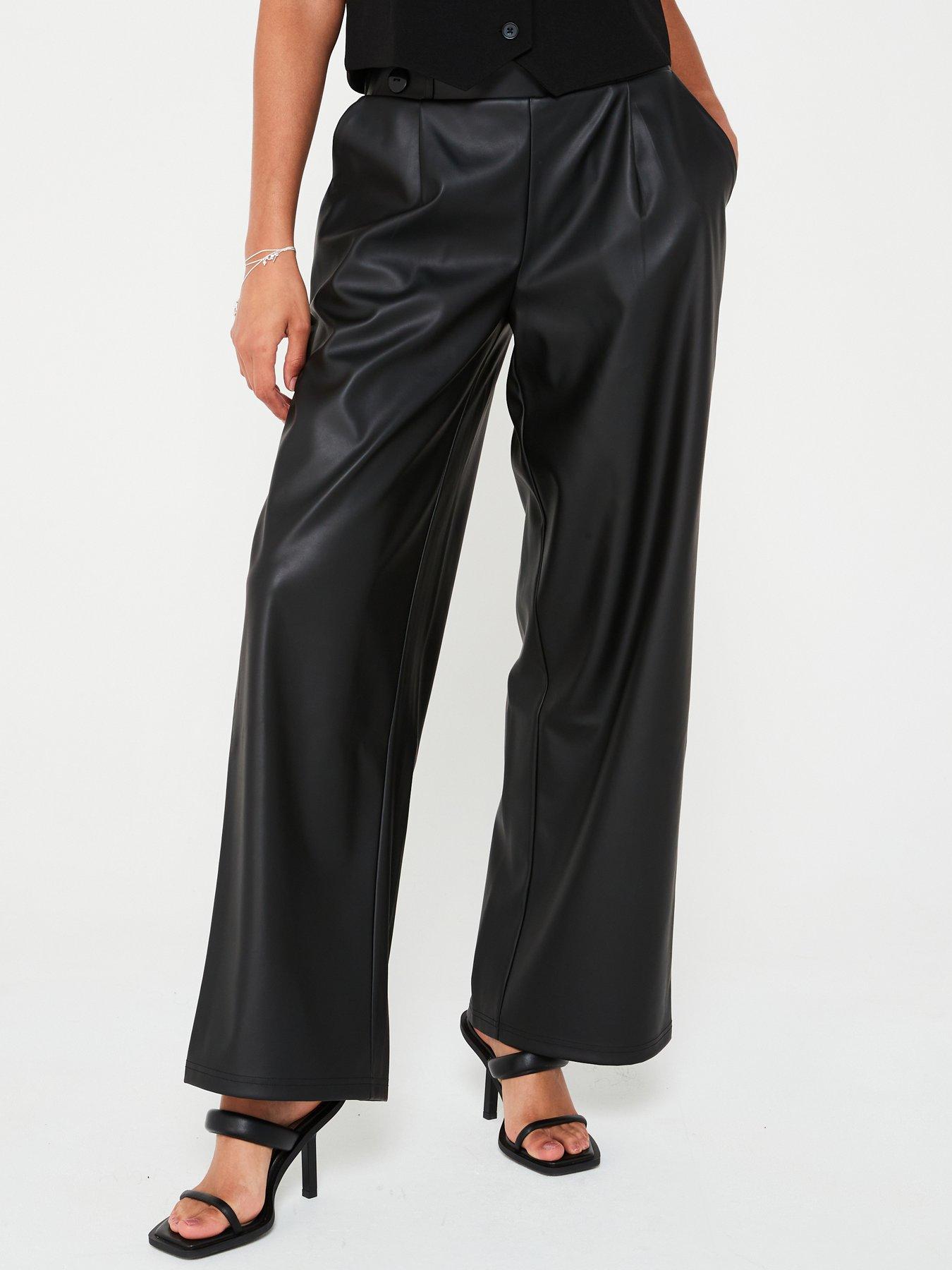 undefined Tailored Pu Trouser - Black