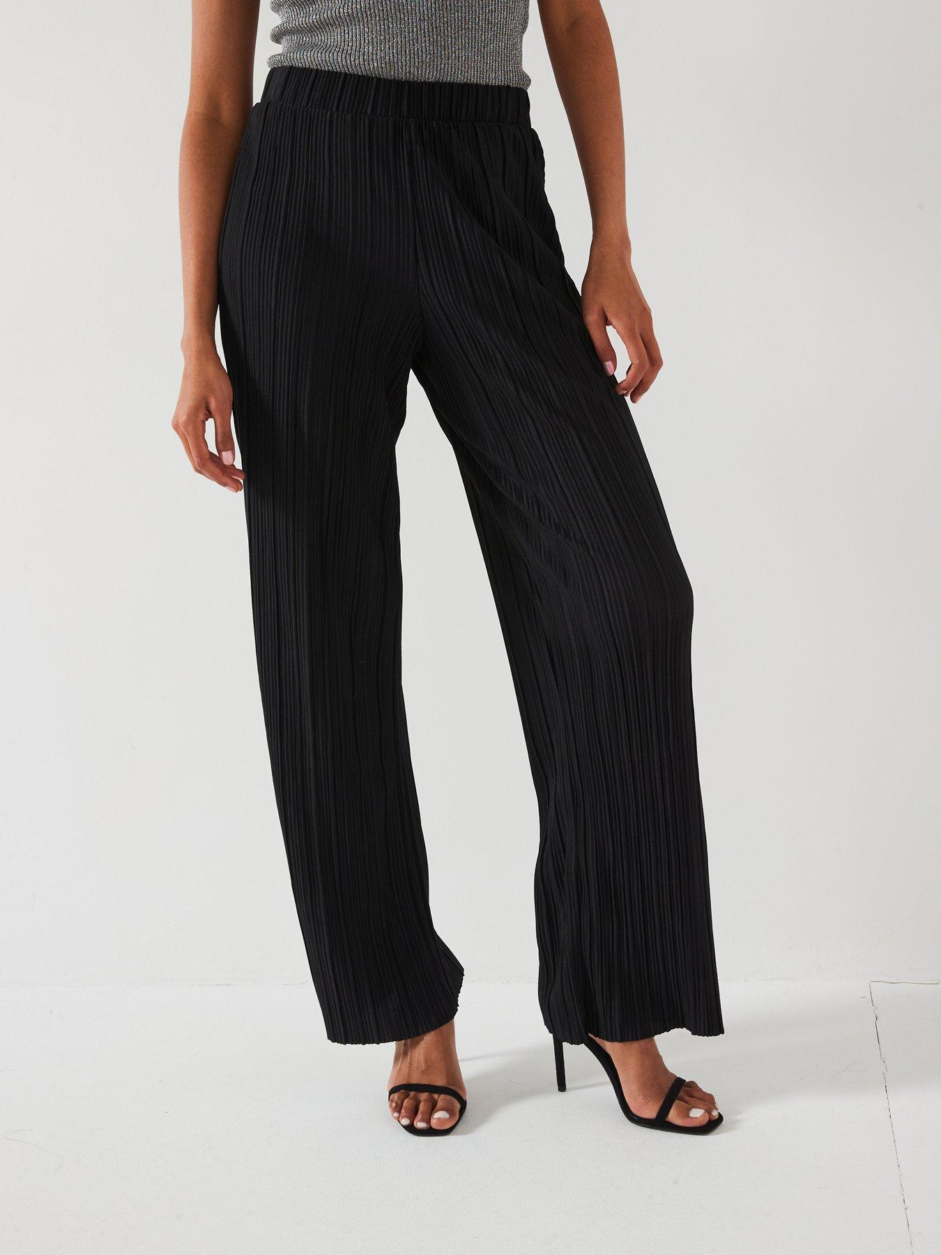 undefined Bravo Pleated Jersey Pants - Black