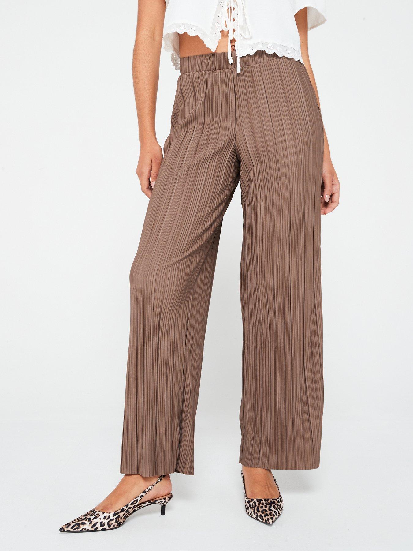 undefined Bravo Pleat Jersey Pant - - Brown
