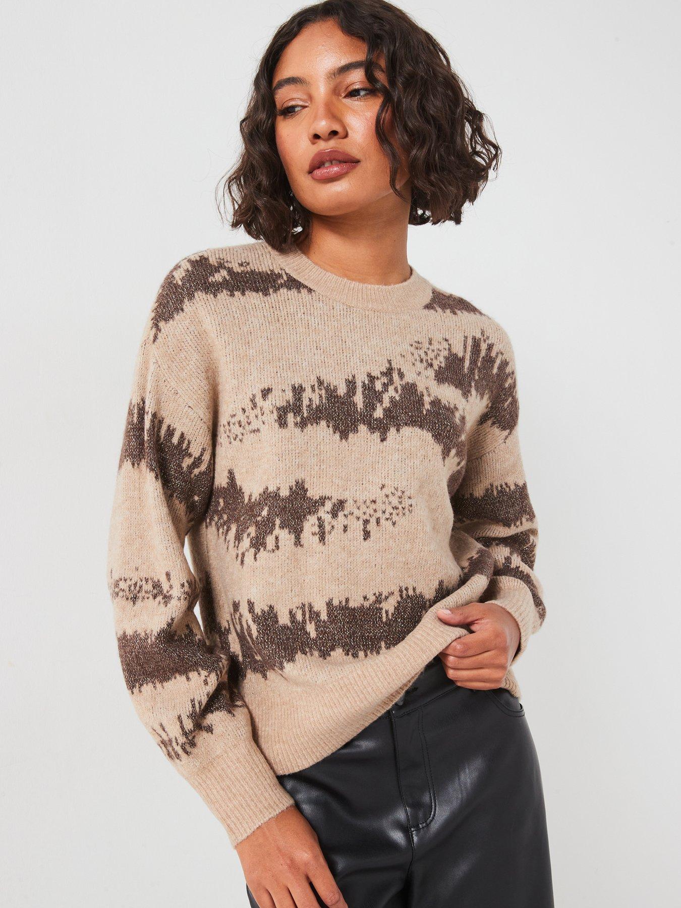 undefined Knitted Jaquard Jumper - Natural