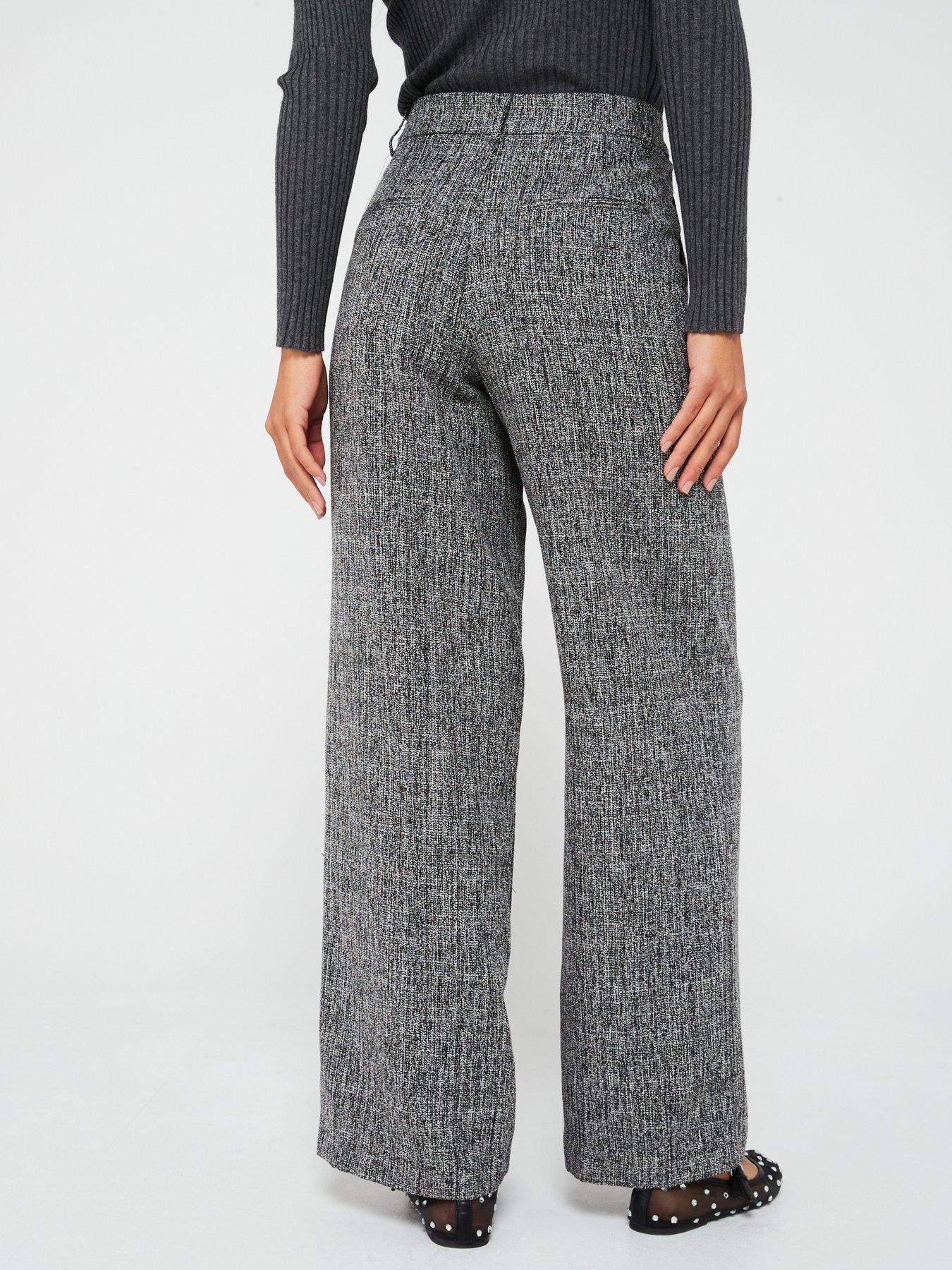  image of vila-tailored-wide-leg-pant-grey