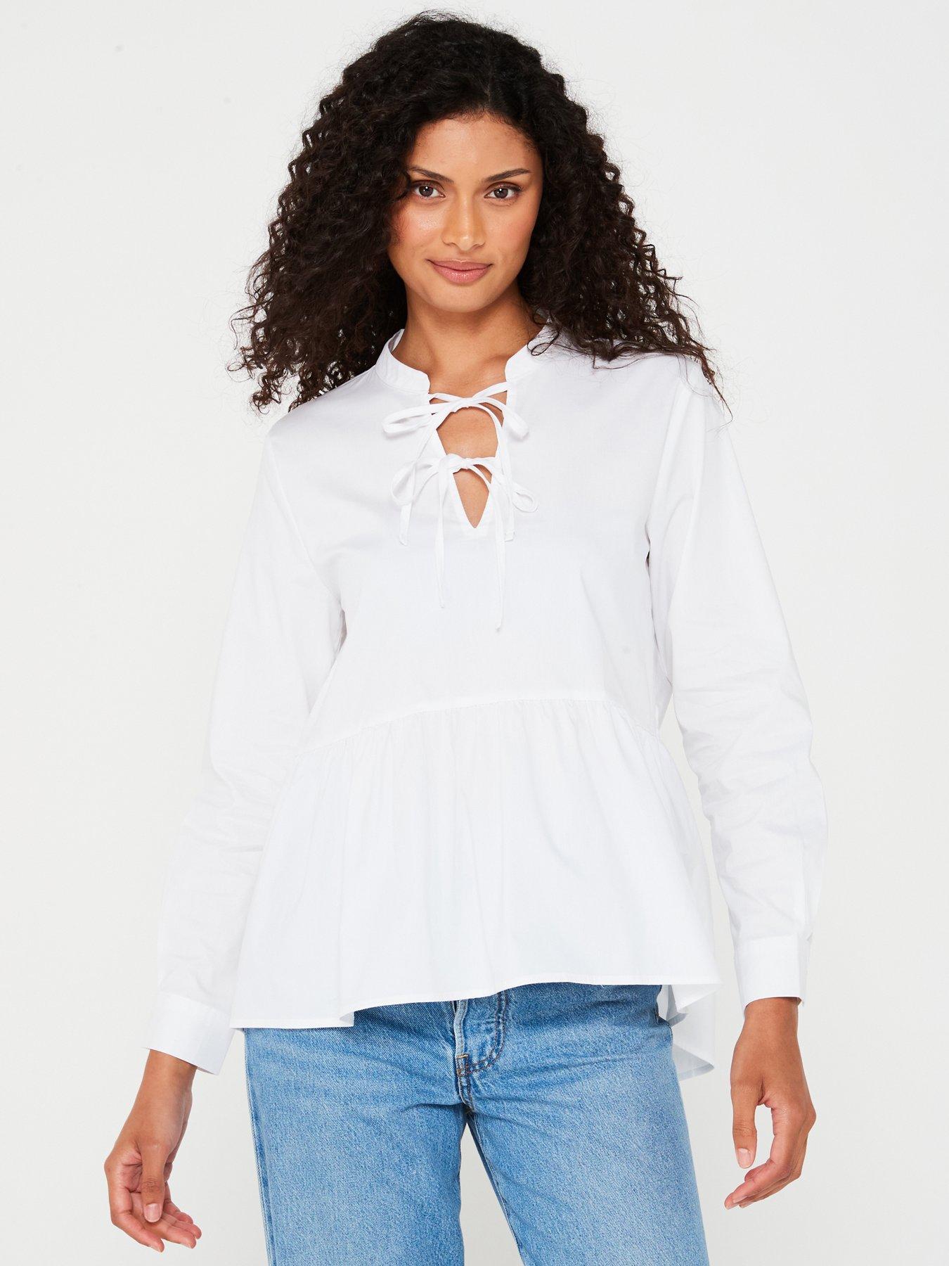 undefined Bow Detail Blouse - White