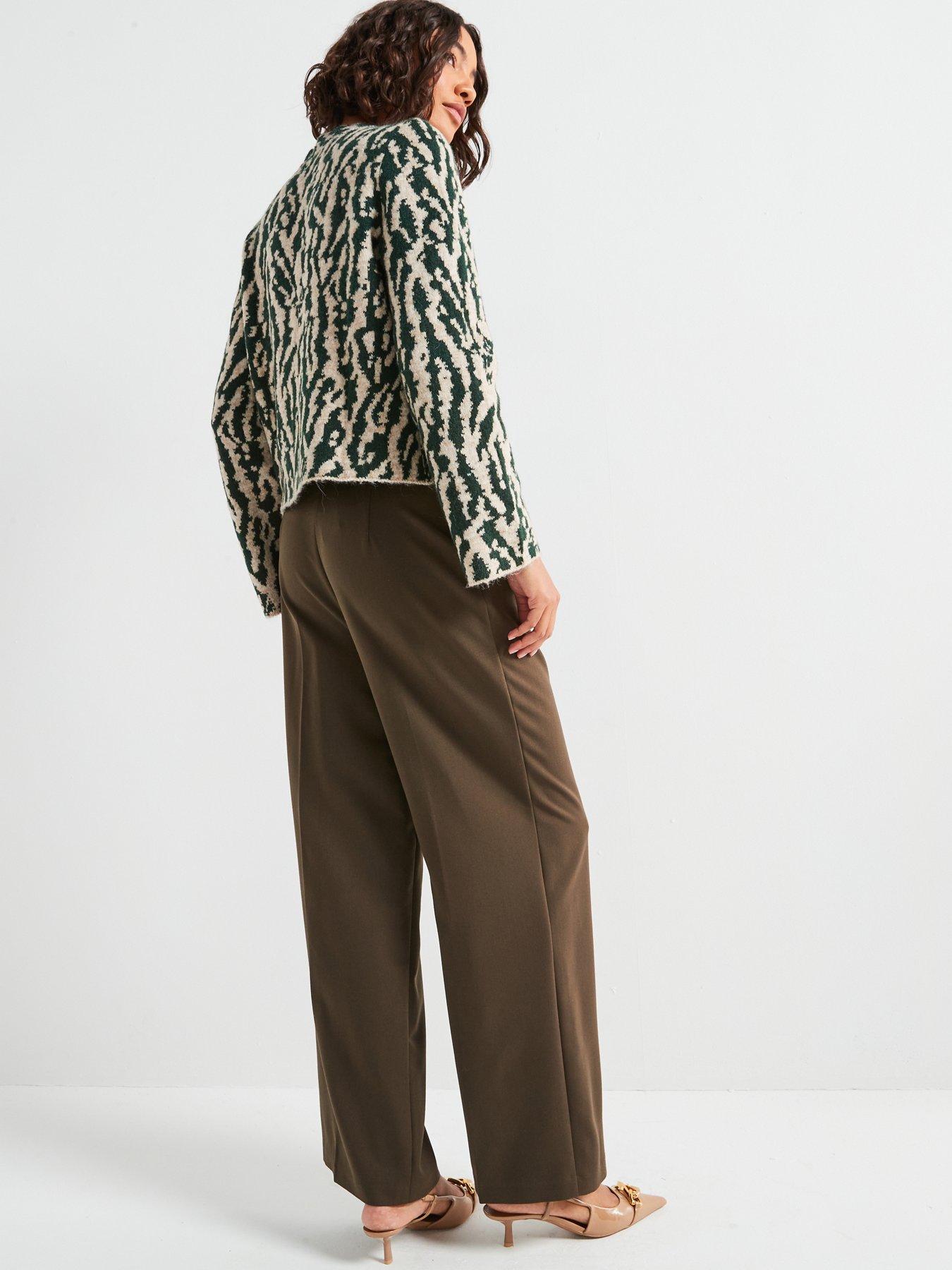  image of jdy-printed-jacquard-knitted-jumper-cream