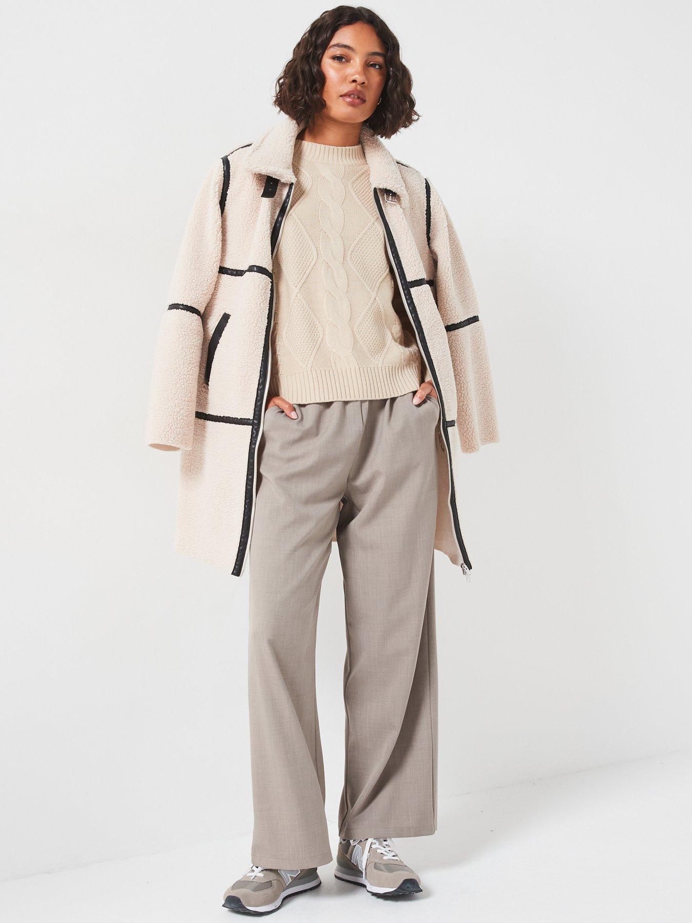  image of vila-cable-knitted-jumper-cream