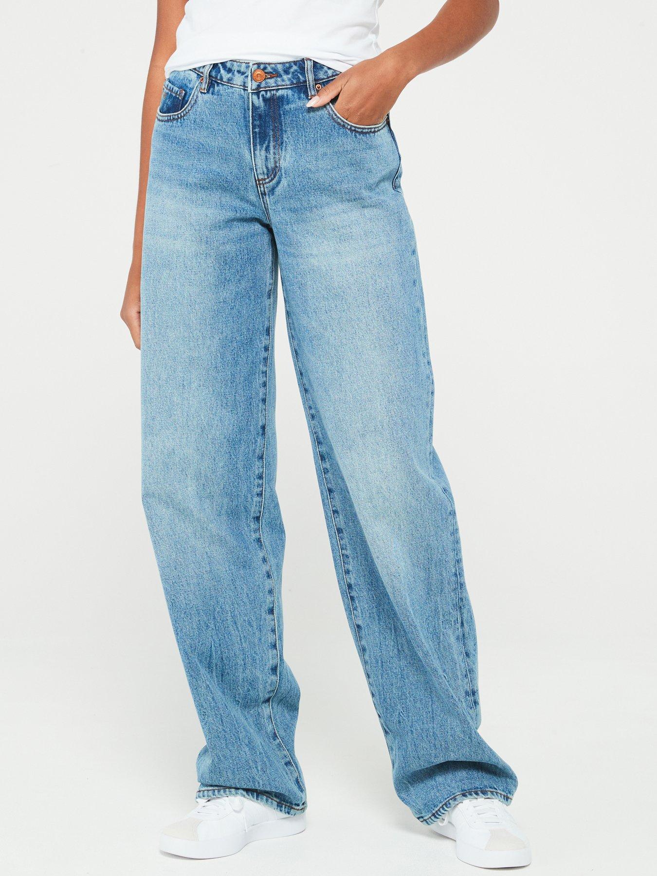  image of armani-exchange-loose-fit-straight-leg-jean-blue