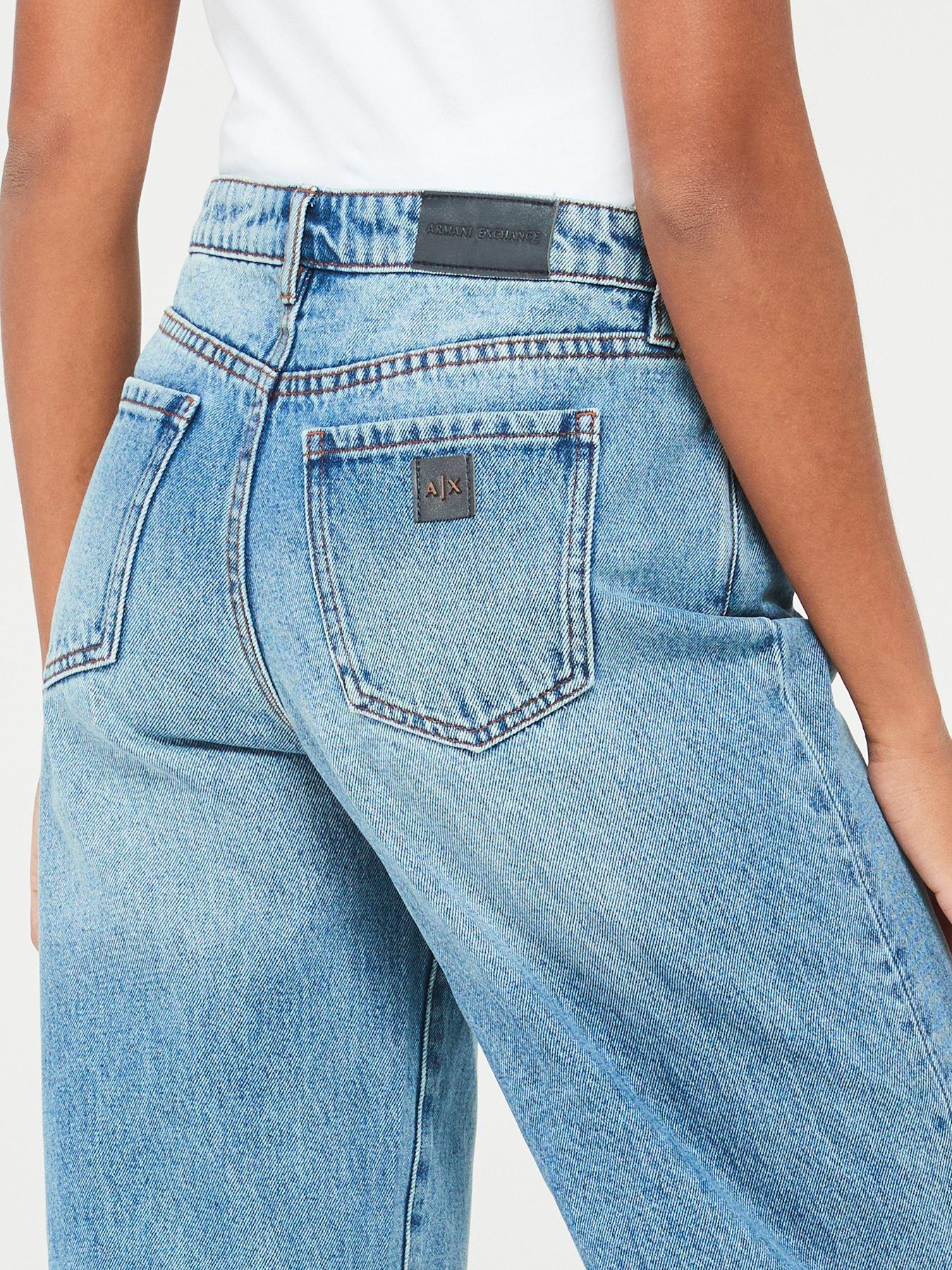  image of armani-exchange-loose-fit-straight-leg-jean-blue