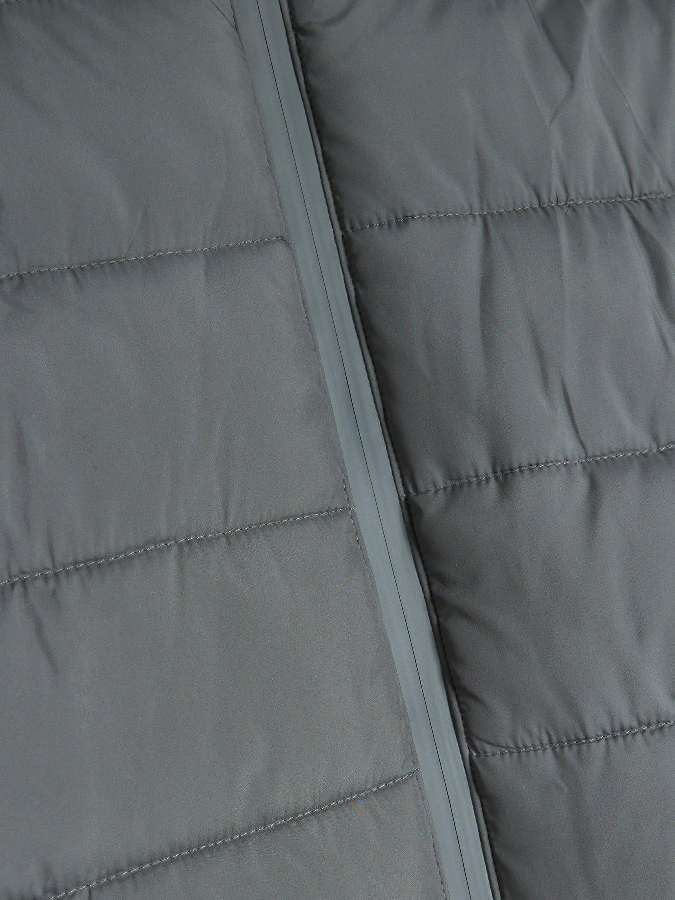  image of river-island-quilted-hooded-padded-jacket-green