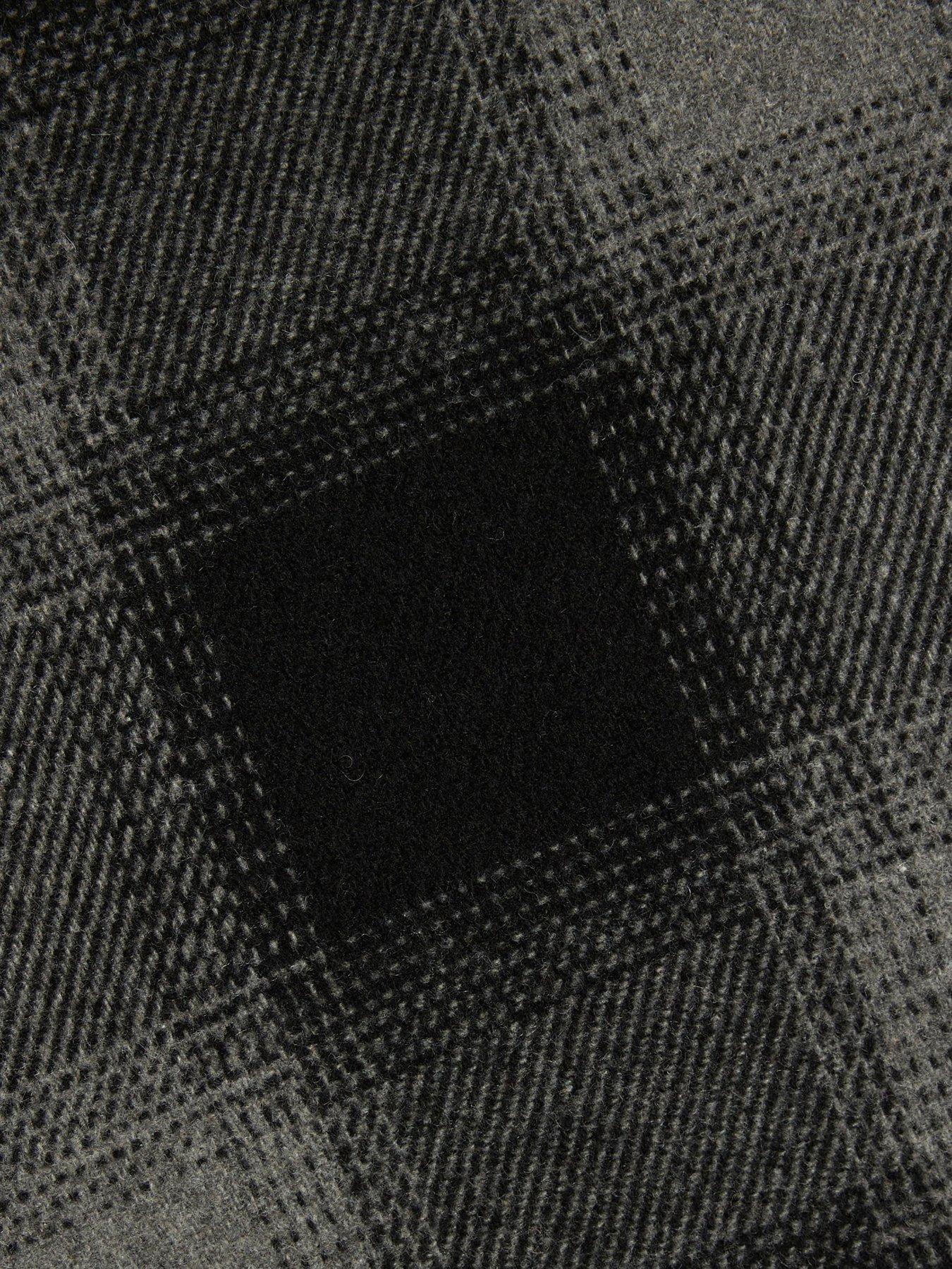  image of river-island-check-curved-hem-overshirt-grey
