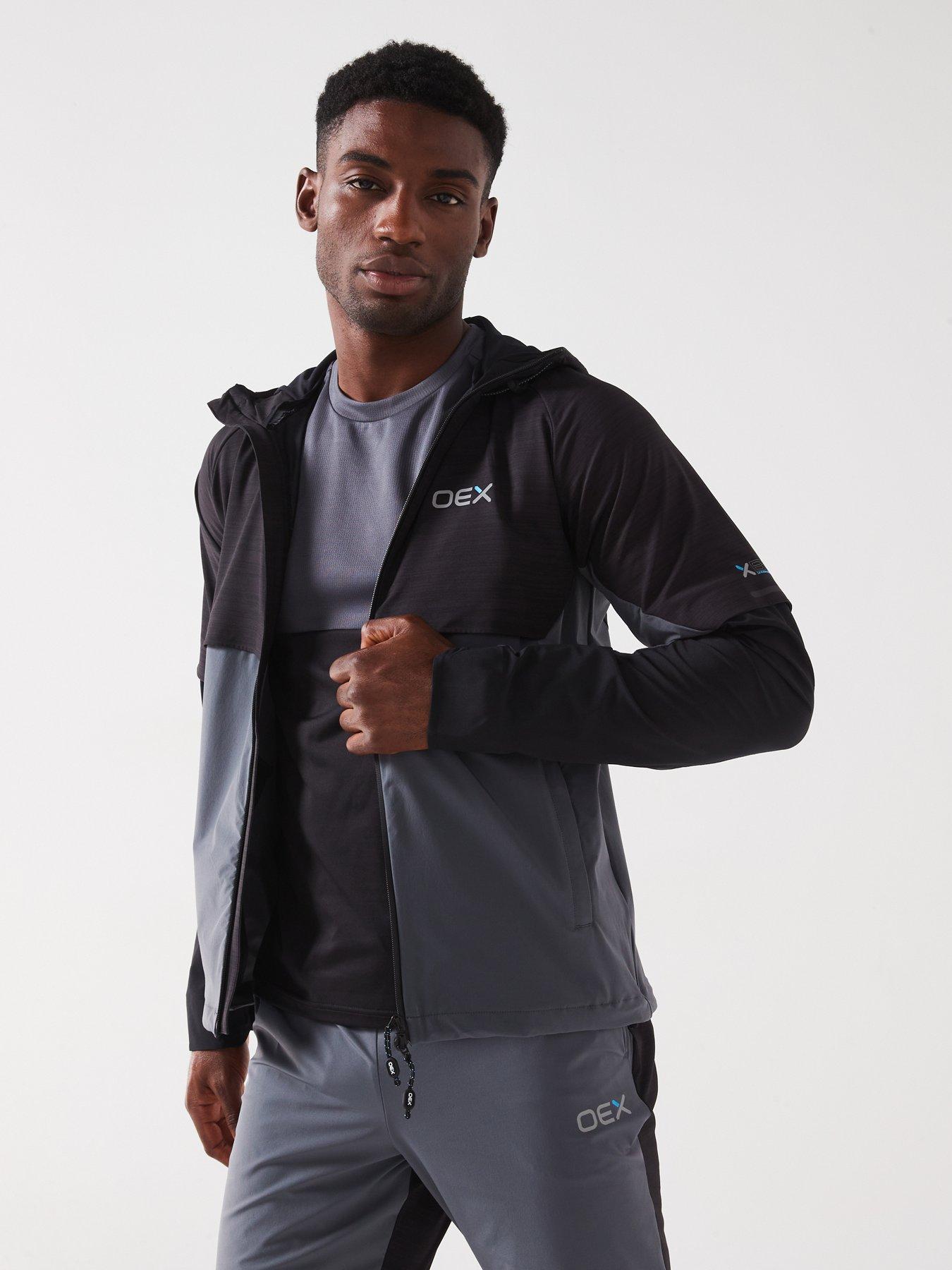 OEX Men's Peak Track Top - Dark Grey