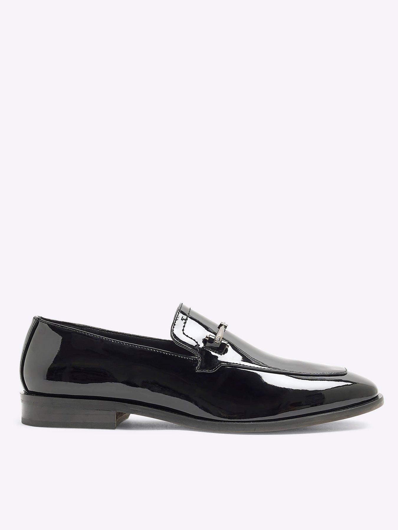 river-island-patent-snaffle-loafer-black