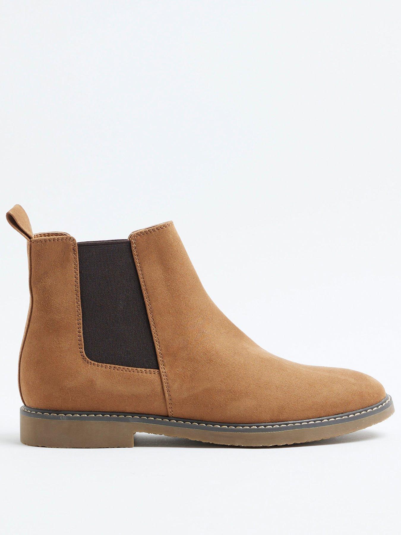 River Island Suede Crepe Sole Chelsea Boots littlewoods