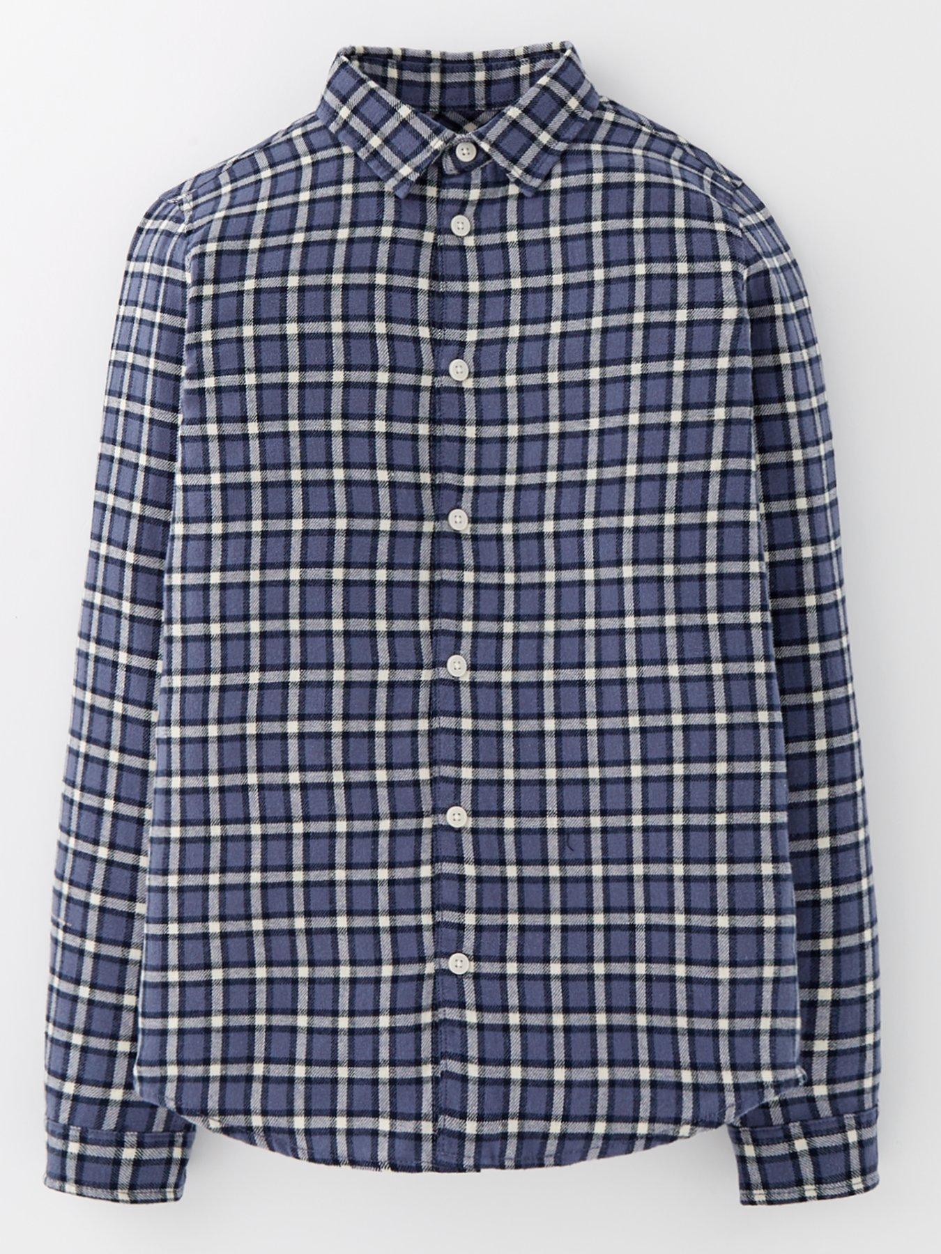 undefined Boys Joshua Flannel Check Shirt - Blue
