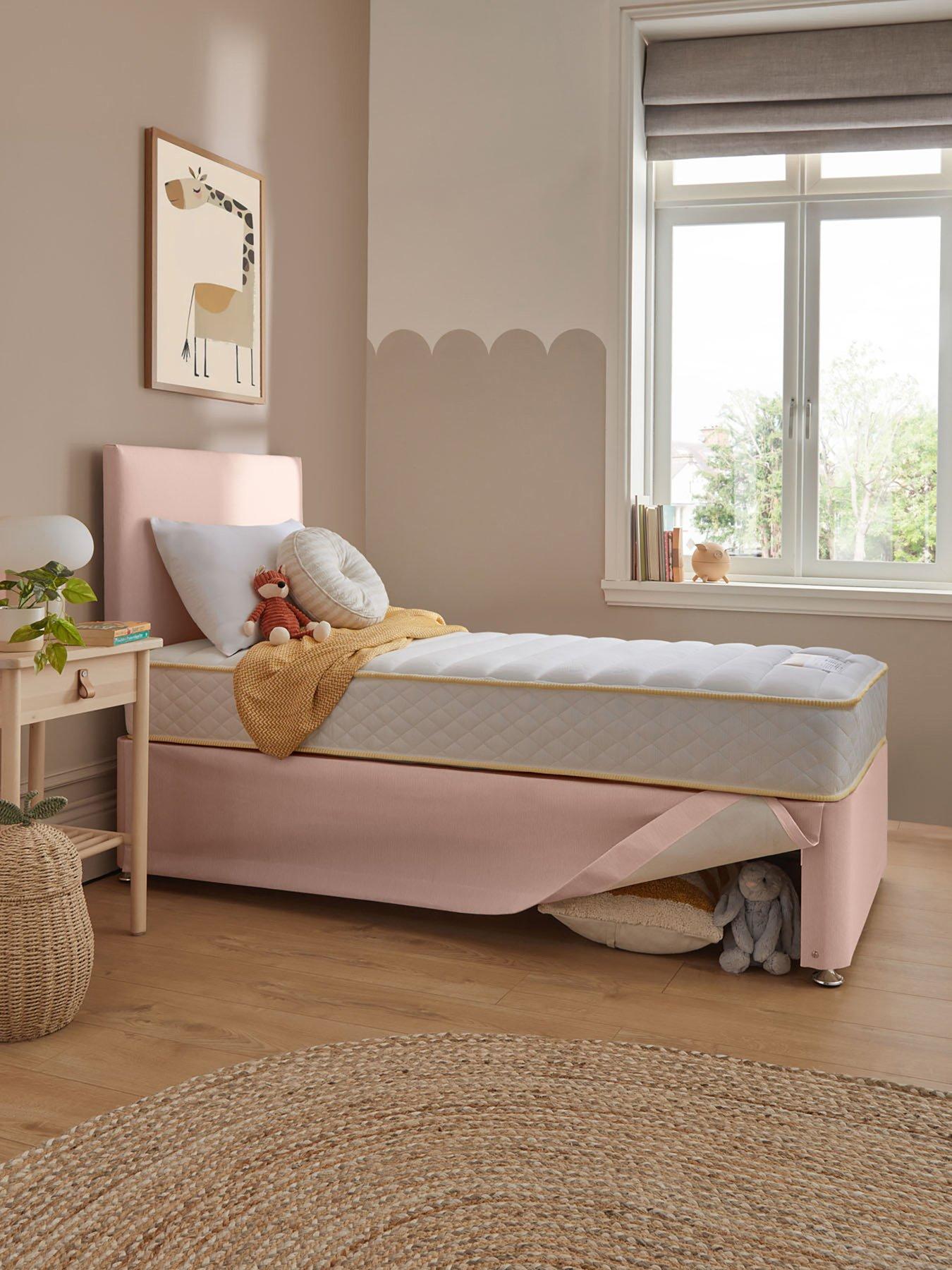 Silentnight Maxi-Store Bed with Astro 600 Pocket Mattress (Headboard Included) - Soft Pink