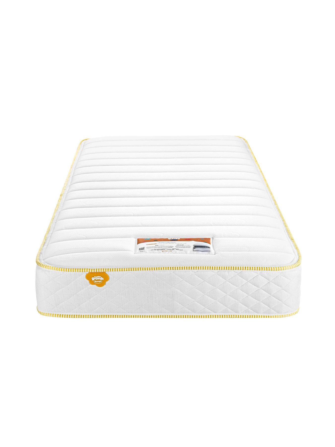  image of silentnight-maxi-store-bed-with-miracoil-eco-mattress-headboard-included-pink