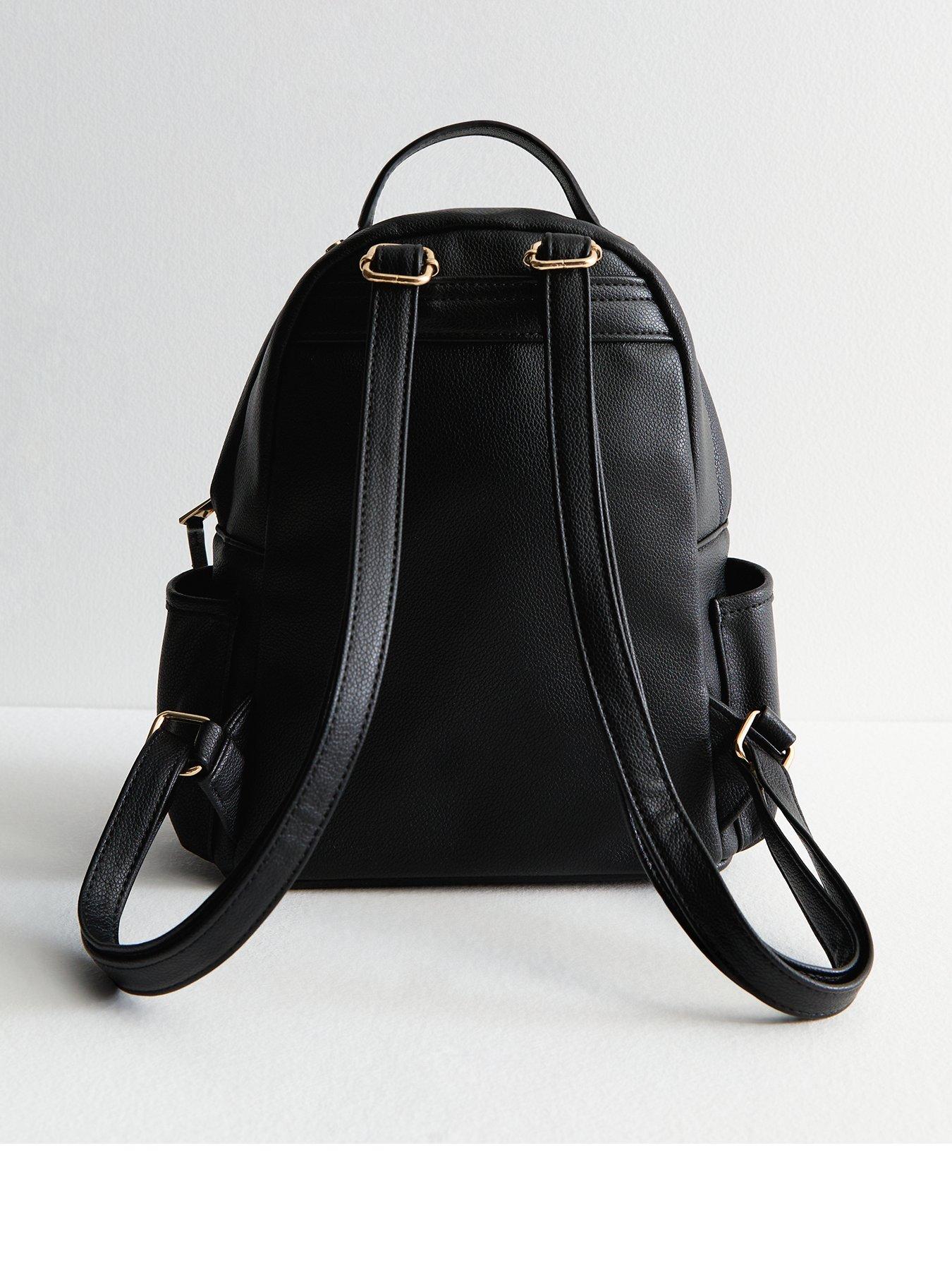 Black Leather look Backpack