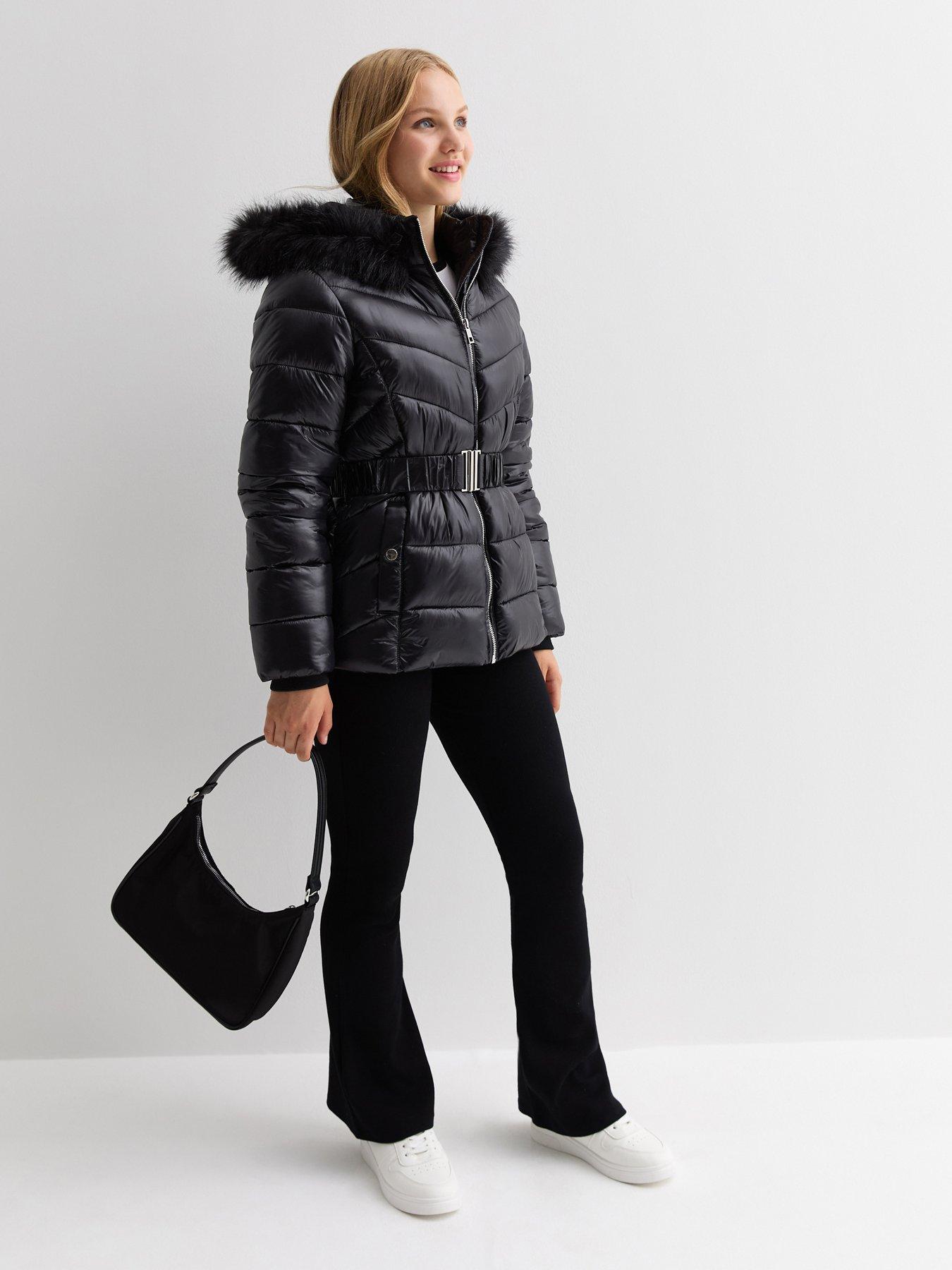 Girls belted padded coat online