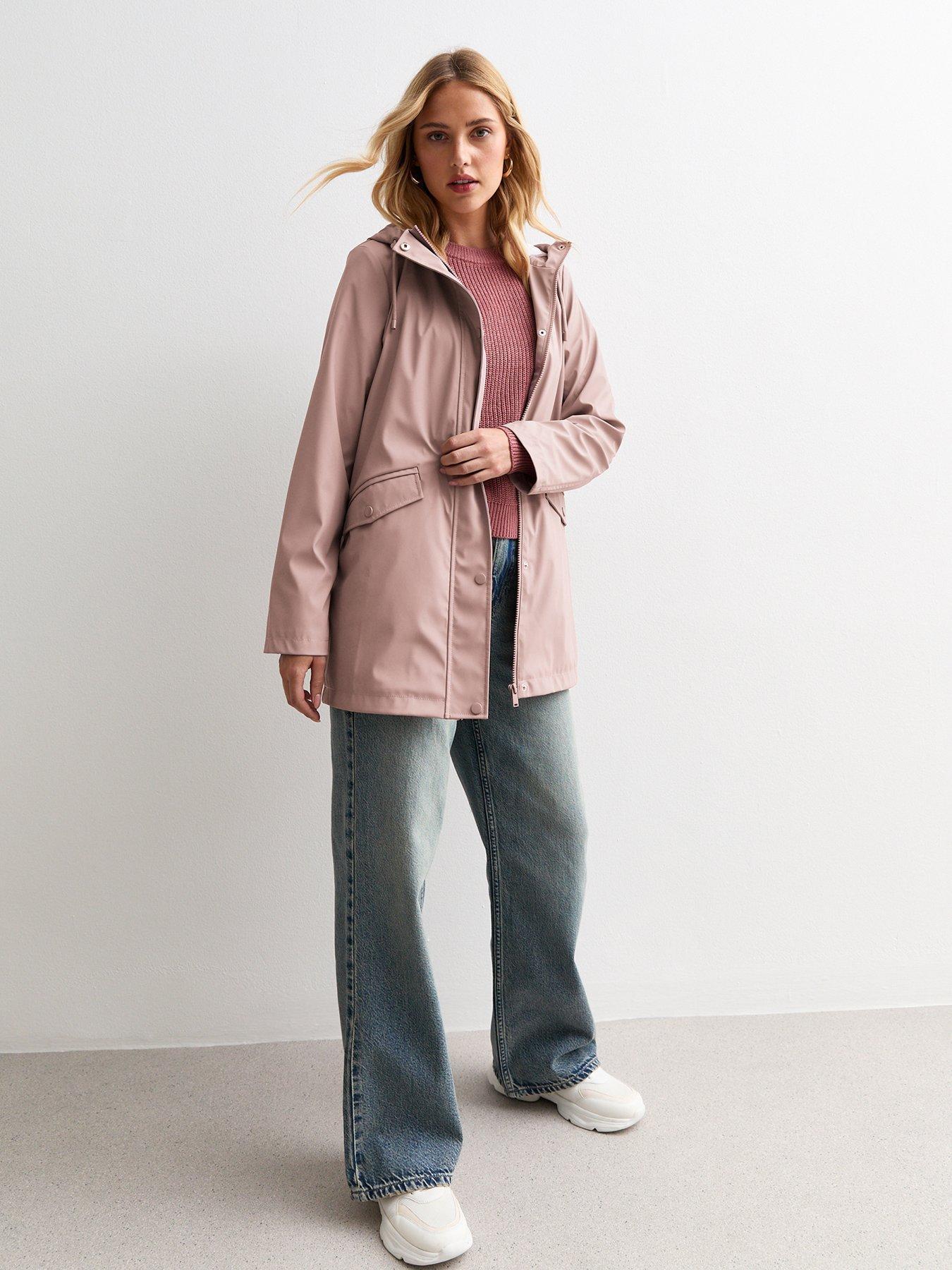 New Look Pink Unlined Hooded Raincoat Littlewoods