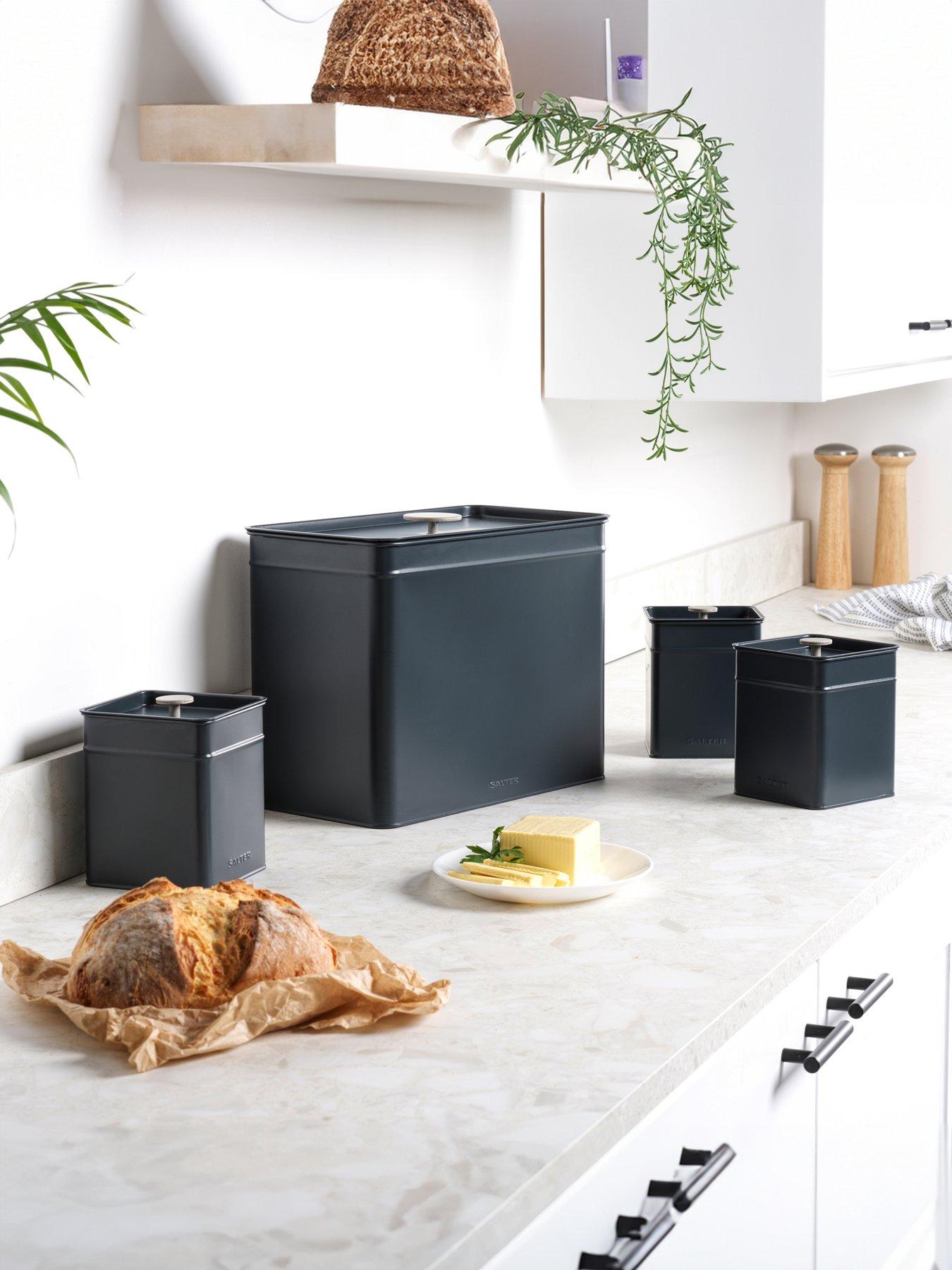Image 1 of 7 of Salter Marino 4-Piece Bread Bin and Storage Canisters Set