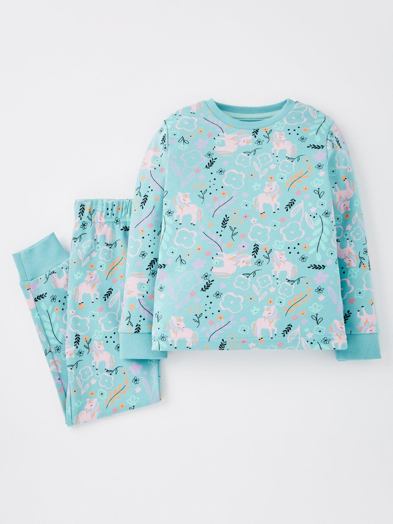  image of mini-v-by-very-girls-unicorn-3-pack-pyjama-set-multi