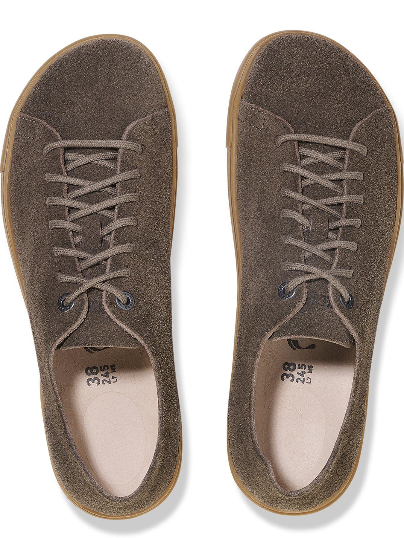  image of birkenstock-mens-bend-low-nubuck-trainers-brown