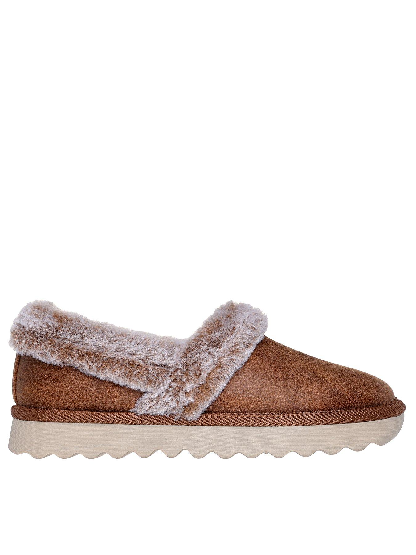 undefined A-Line Cosy Memory Foam Slippers - Brown