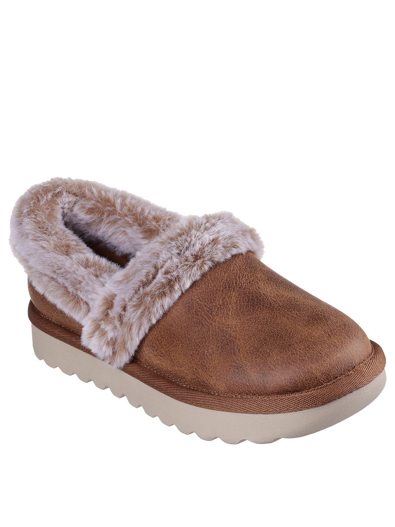 Image 2 of 5 of Skechers A-Line Cosy Memory Foam Slippers - Brown