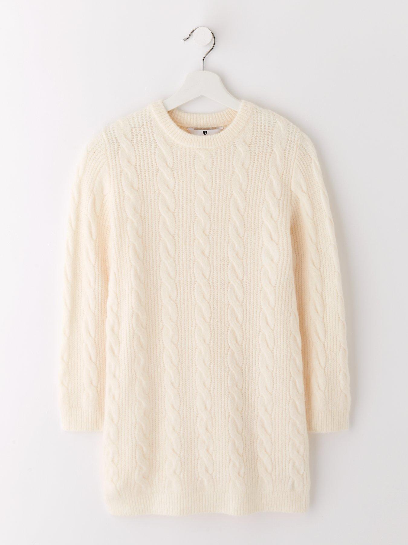 v-by-very-girls-cable-knit-dress-cream