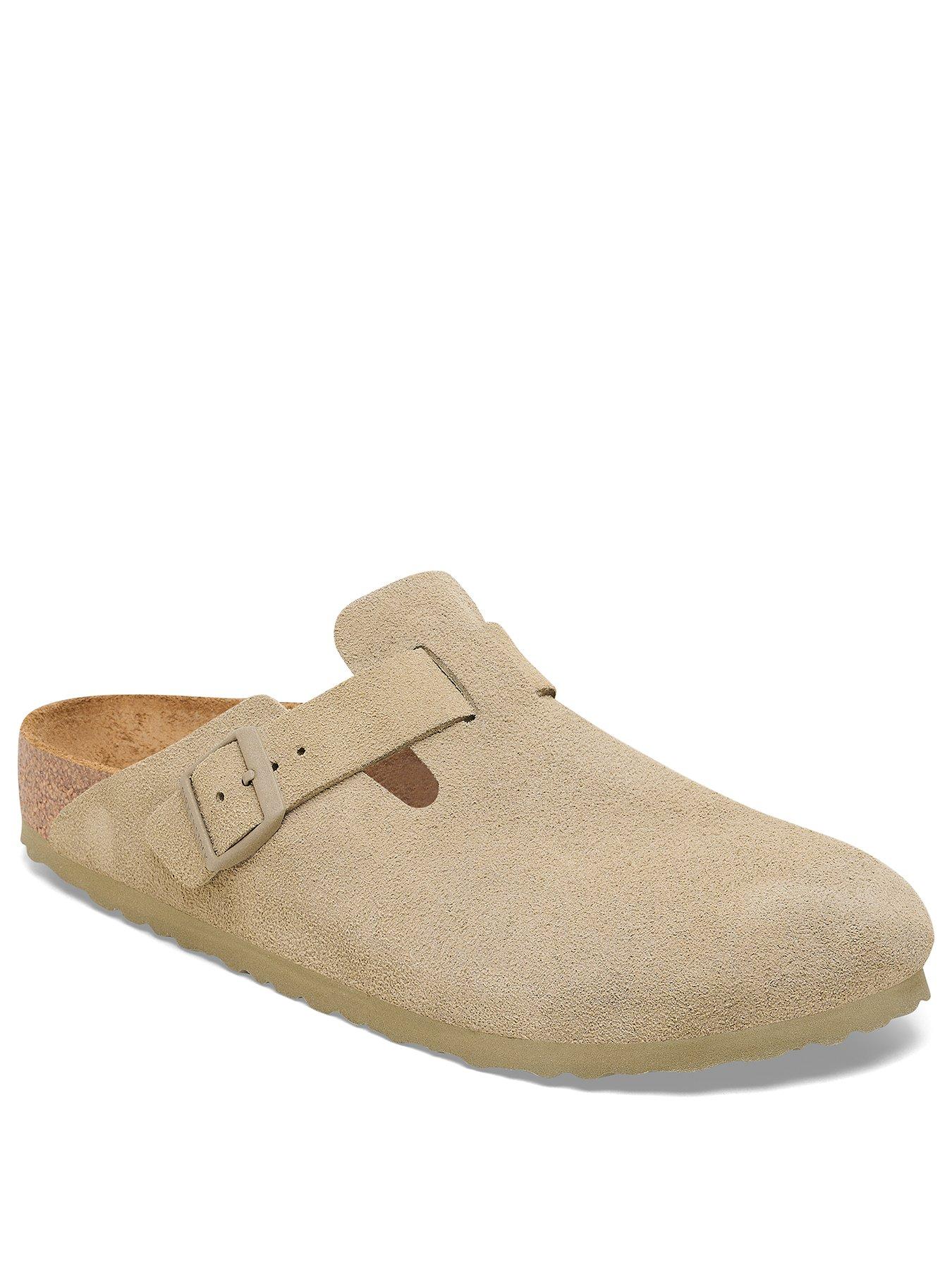 Image 2 of 3 of Birkenstock Mens Boston Suede Sandal - Faded Khaki
