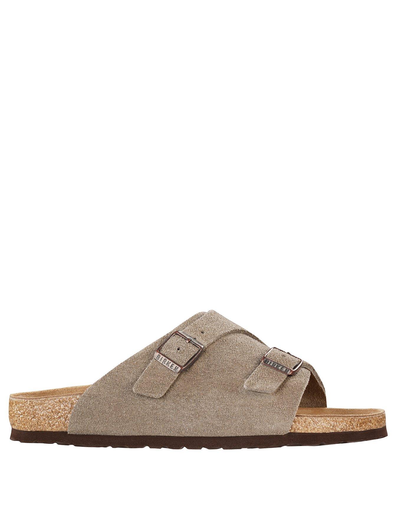 Image 2 of 4 of Birkenstock Mens Zurich Suede Sandal - Taupe