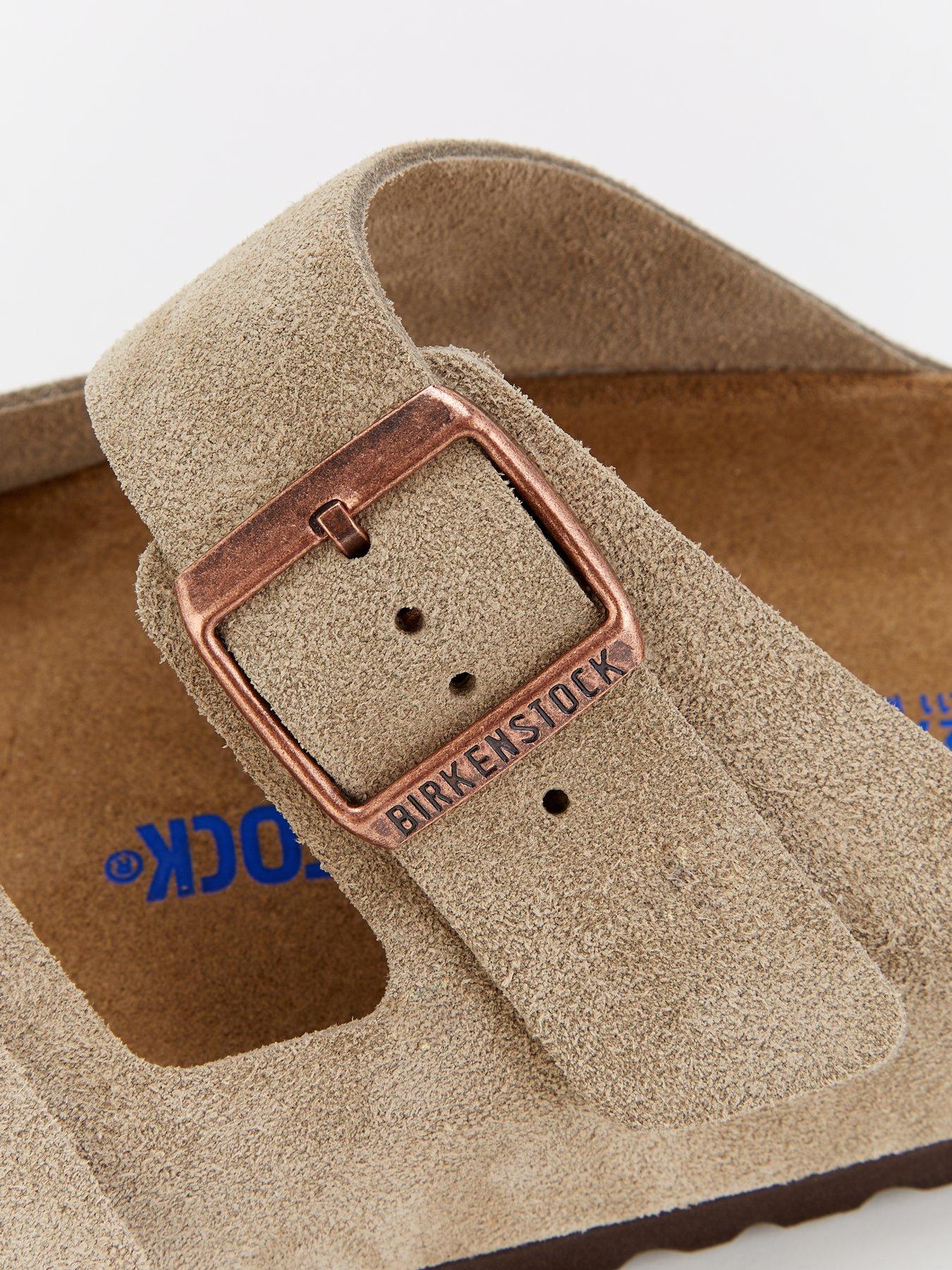  image of birkenstock-mens-arizona-suede-sandals-beige