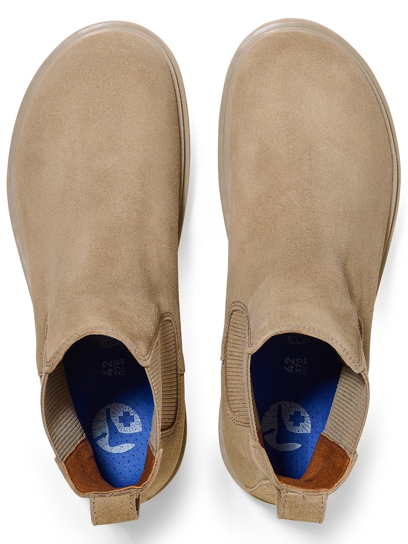  image of birkenstock-mens-highwood-suede-chelsea-boots-beige