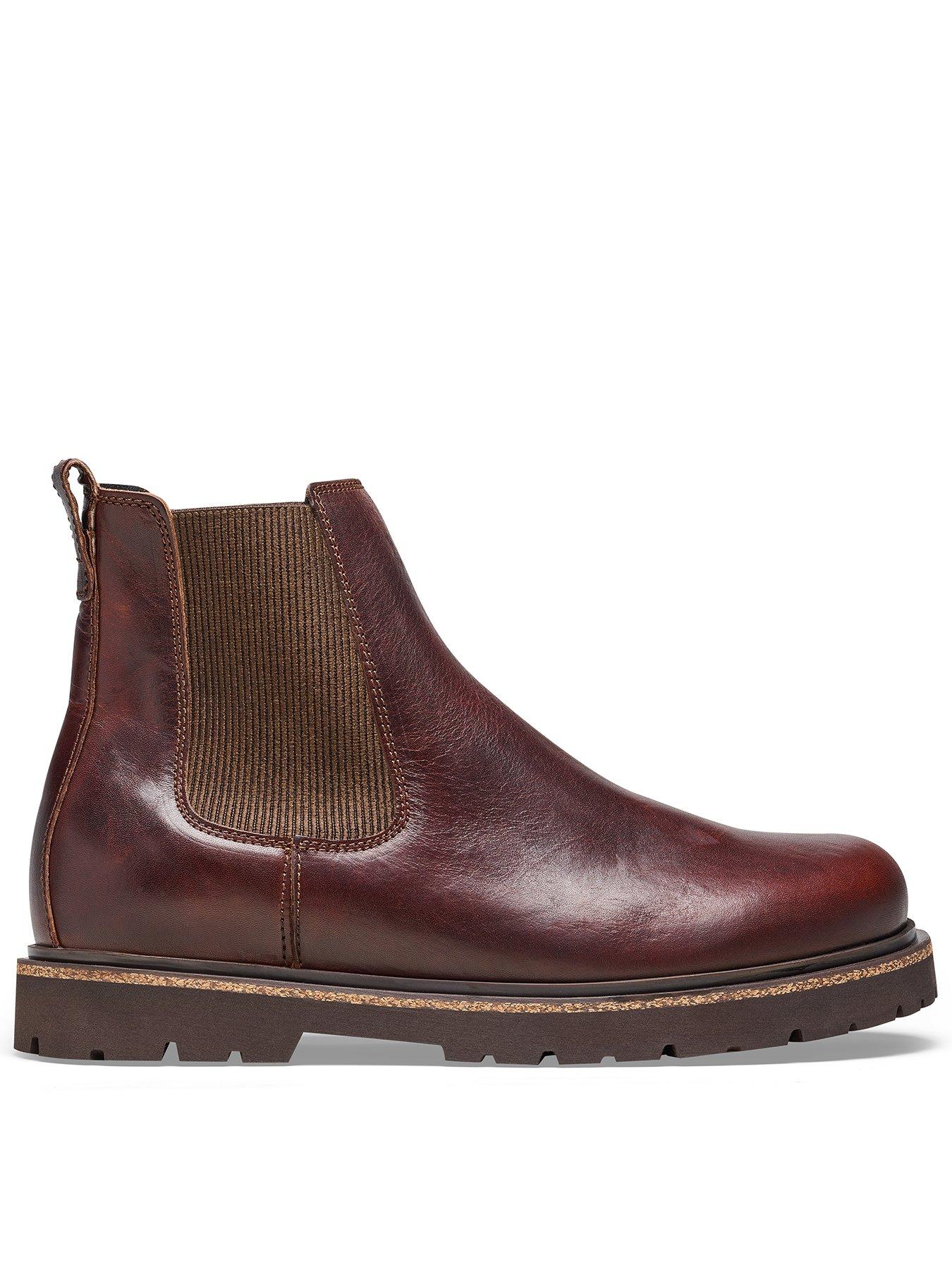  image of birkenstock-mens-highwood-leather-chelsea-boots-brown