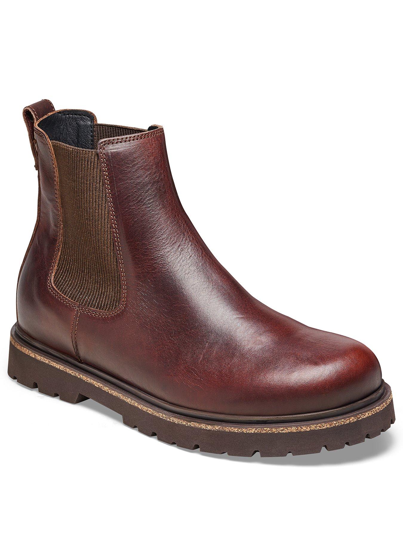  image of birkenstock-mens-highwood-leather-chelsea-boots-brown