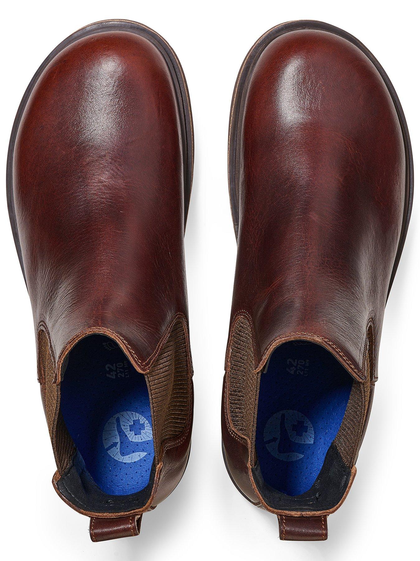  image of birkenstock-mens-highwood-leather-chelsea-boots-brown