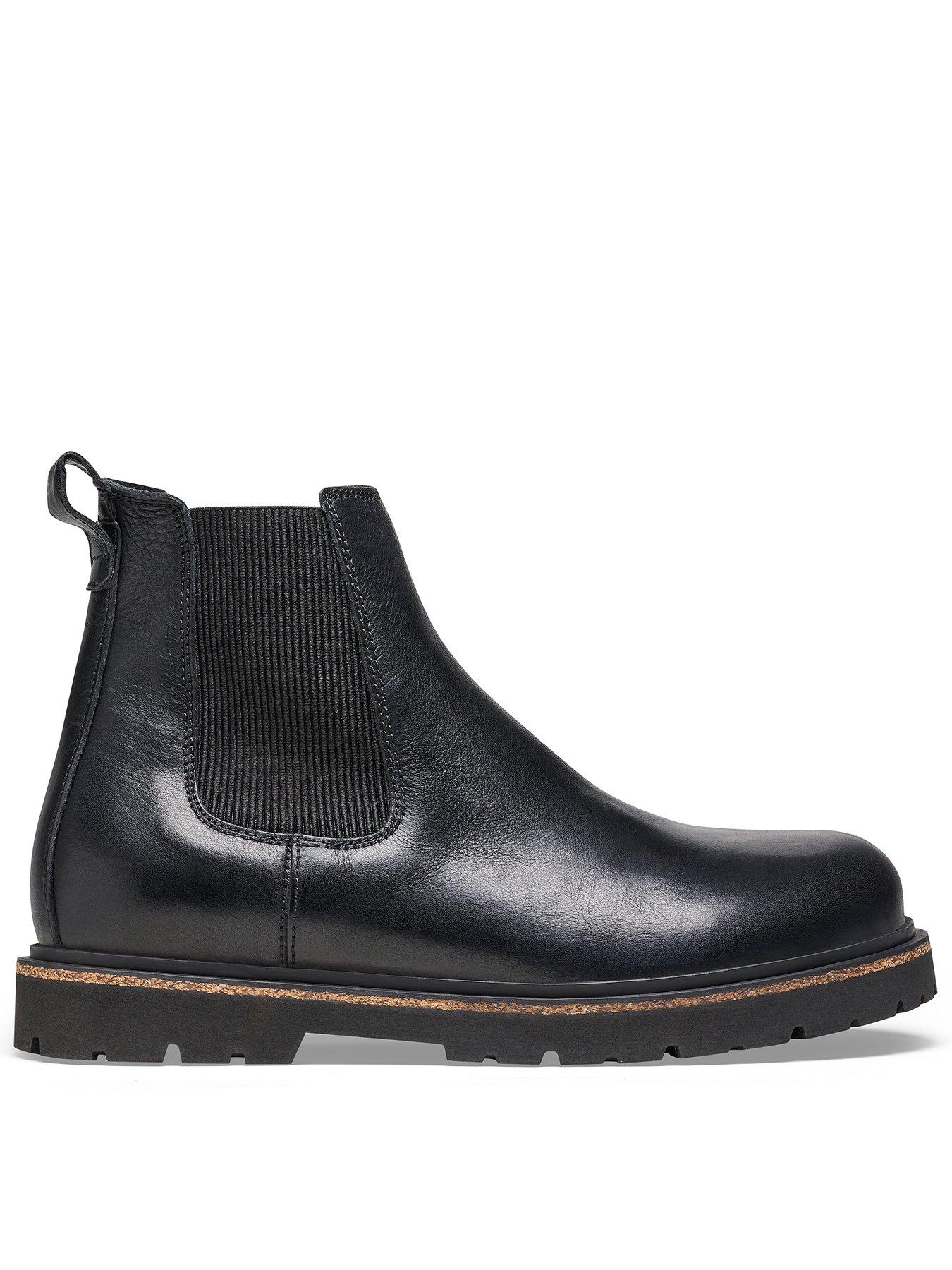  image of birkenstock-mens-highwood-leather-chelsea-boots-black