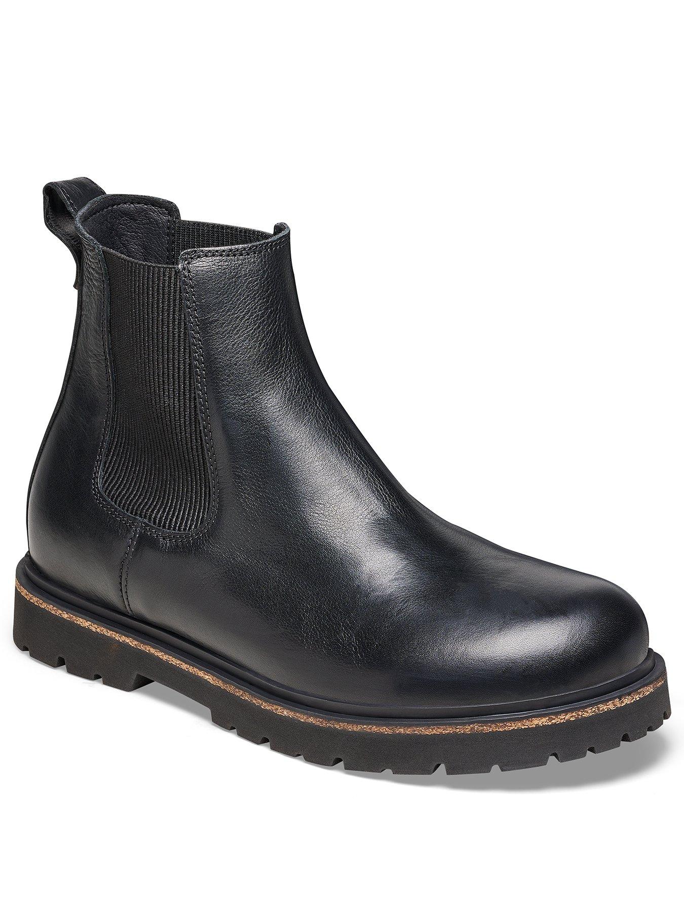  image of birkenstock-mens-highwood-leather-chelsea-boots-black