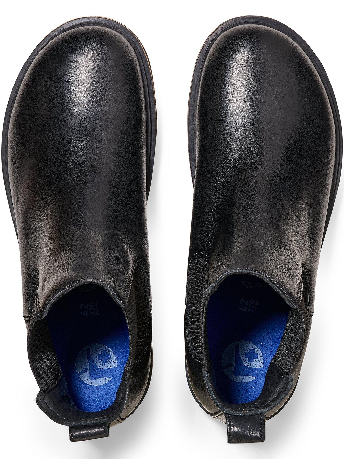  image of birkenstock-mens-highwood-leather-chelsea-boots-black
