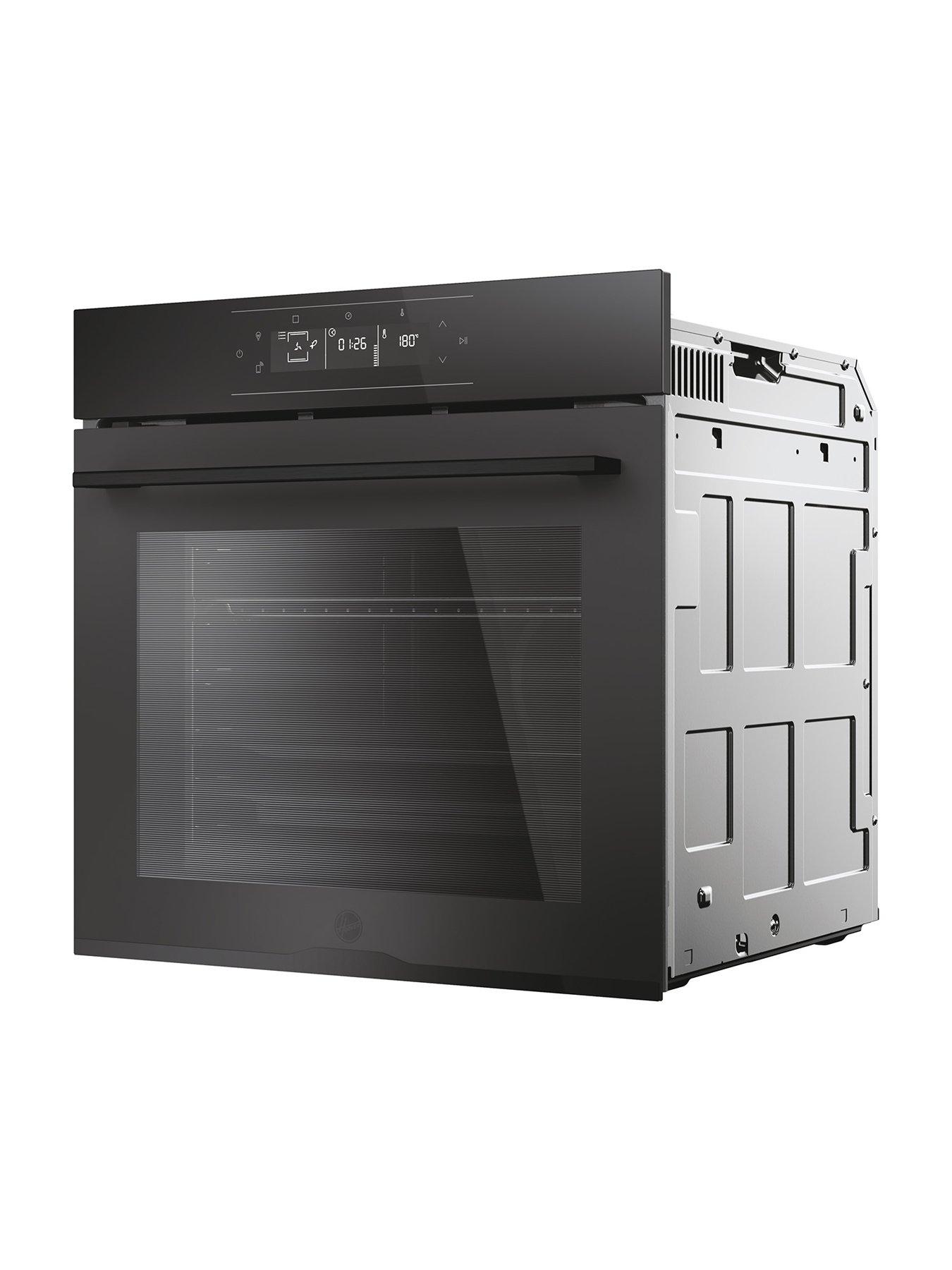 Image 3 of 7 of Hoover HO6 M5G3HTB 78L Single Oven, 16F + WiFi, Steam clean, Graphic UX, Telescopic, Airfry Matte &amp; Gloss Black Glass
