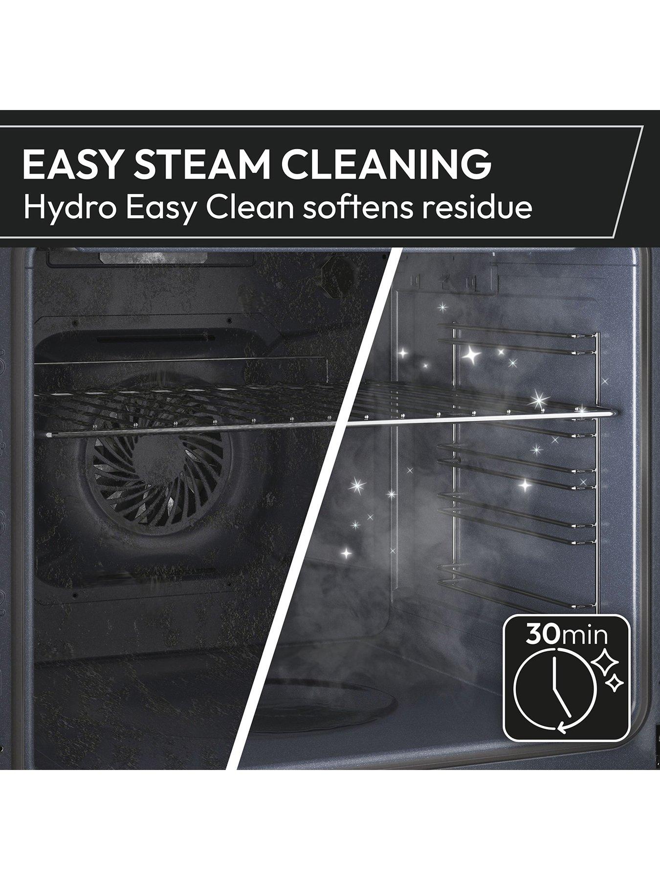  image of hoover-ho6-h3t1htx-78l-single-oven-tbcf-steam-clean-timer-rotary-ux--nbspblack-glass-amp-stainless-steel