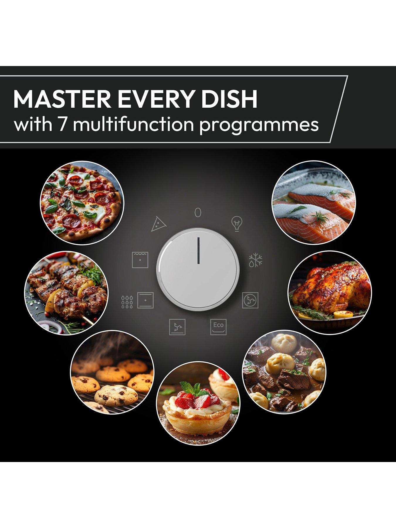  image of hoover-ho6-h3t1htx-78l-single-oven-tbcf-steam-clean-timer-rotary-ux--nbspblack-glass-amp-stainless-steel