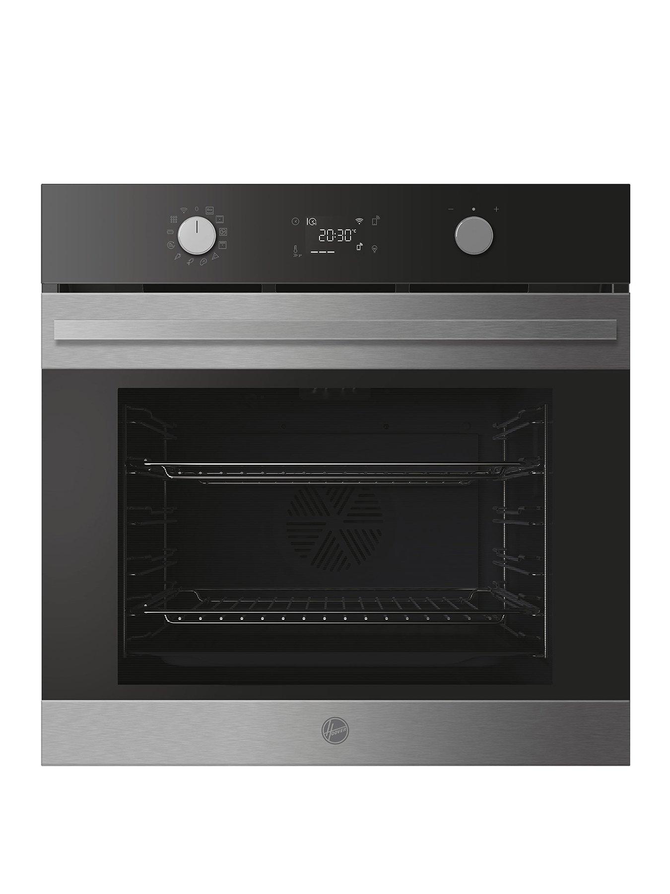 hoover-ho6-h5b3htx-78l-single-oven-16f-wifi-steam-clean-smart-rotary-ux-airfry-telescopic--nbspblack-glass-amp-stainless-steel